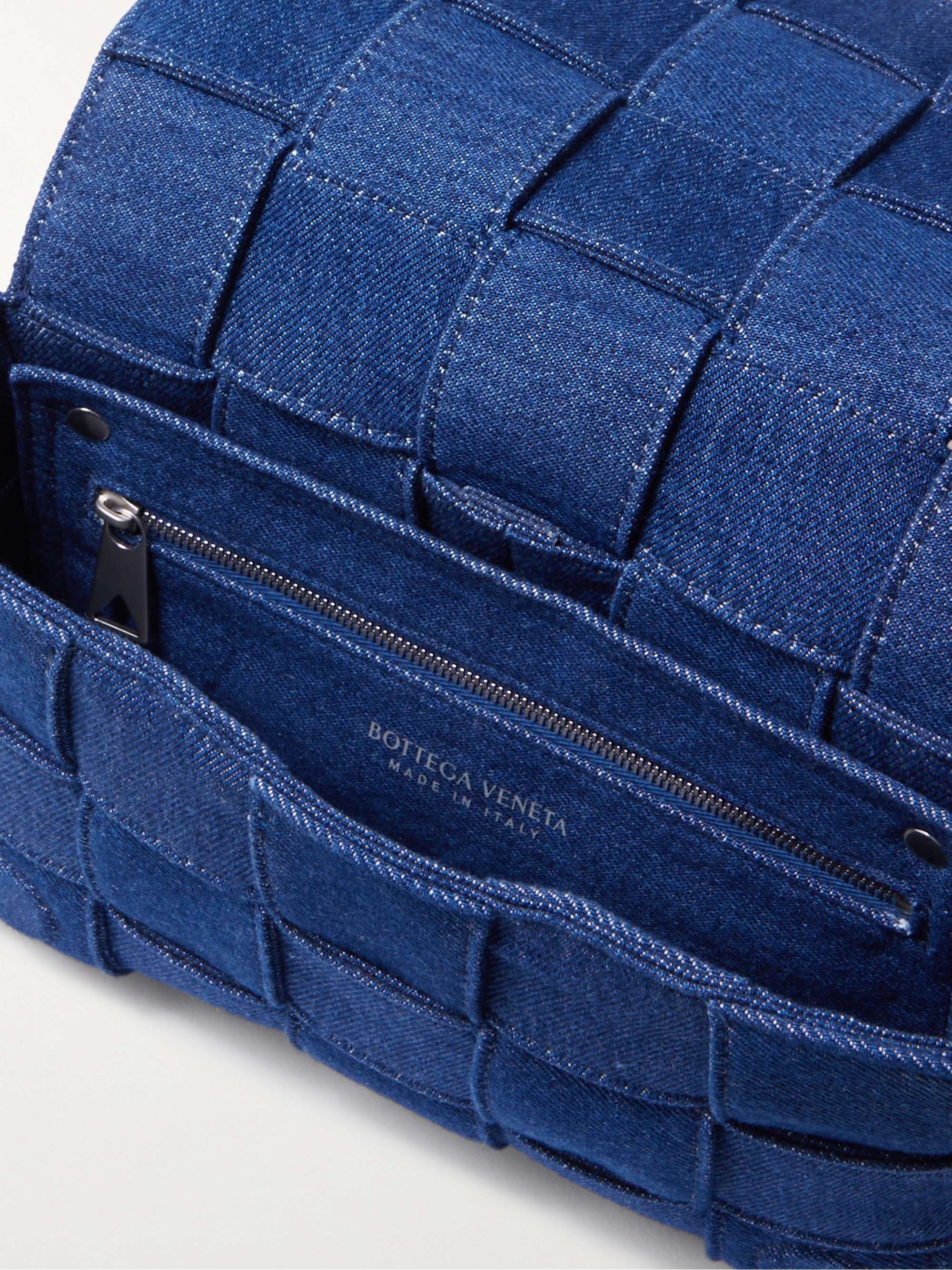 BOTTEGA VENETA Intrecciato Denim Messenger Bag