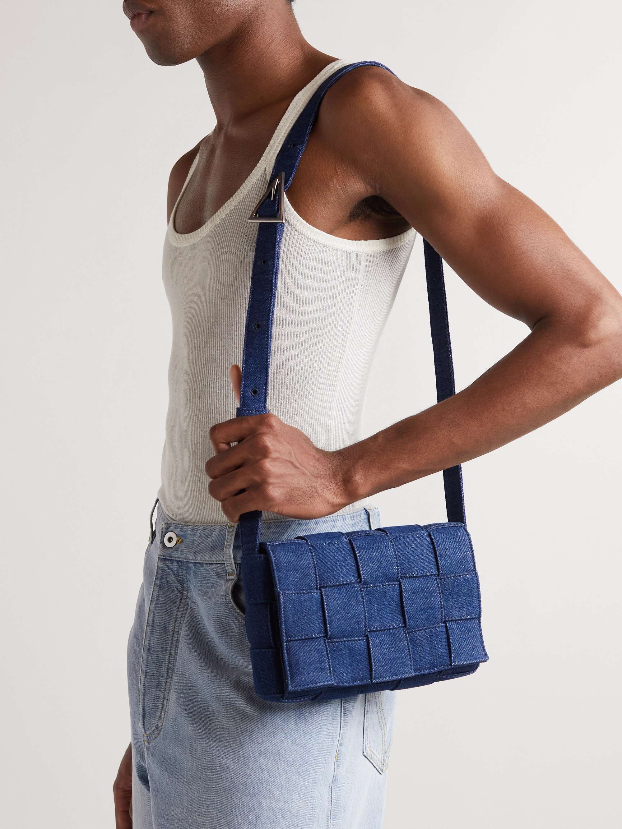 denim messenger bag