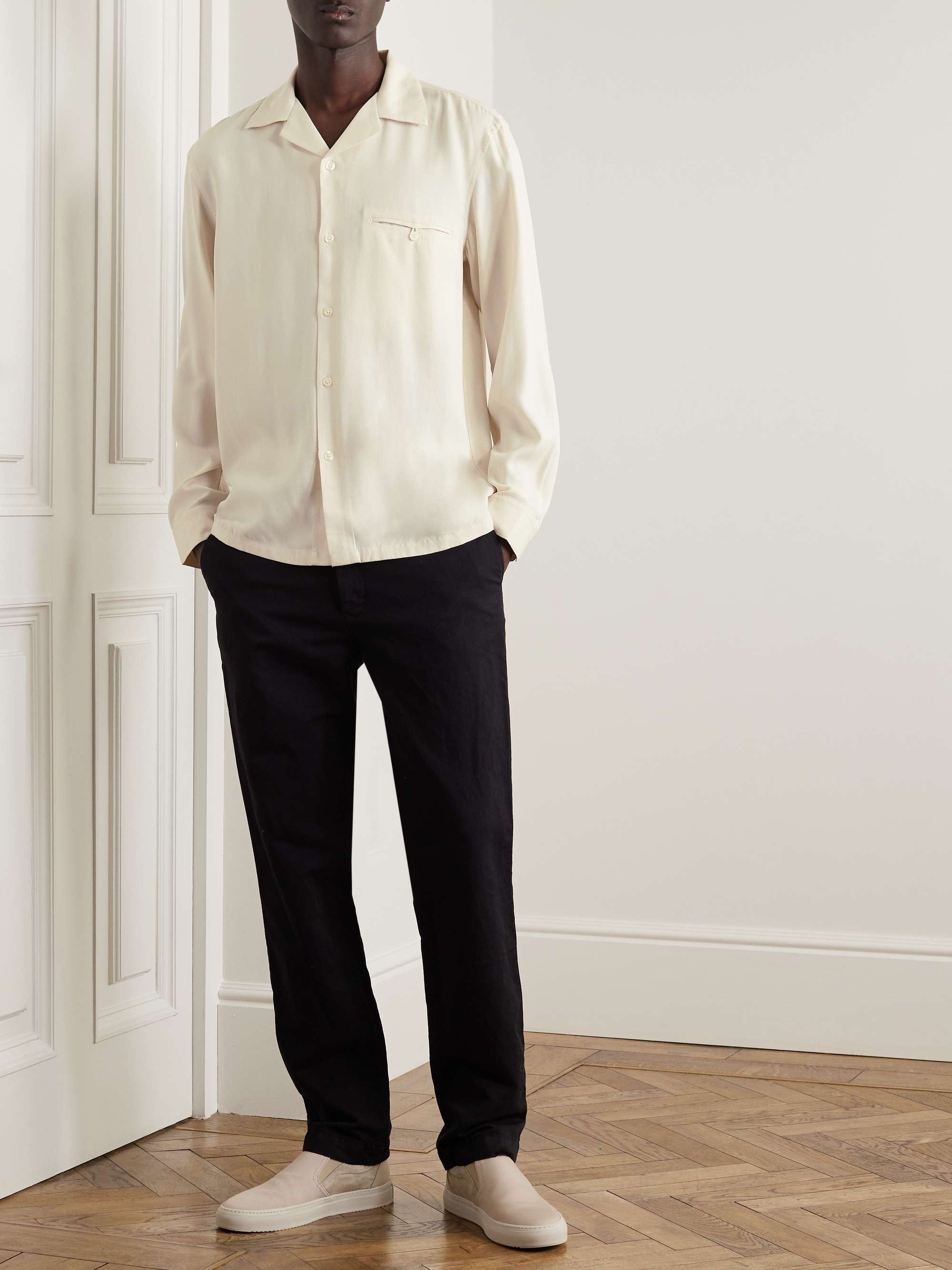 CLUB MONACO Slim-Fit Camp-Collar TENCEL™ Lyocell Shirt for Men | MR PORTER