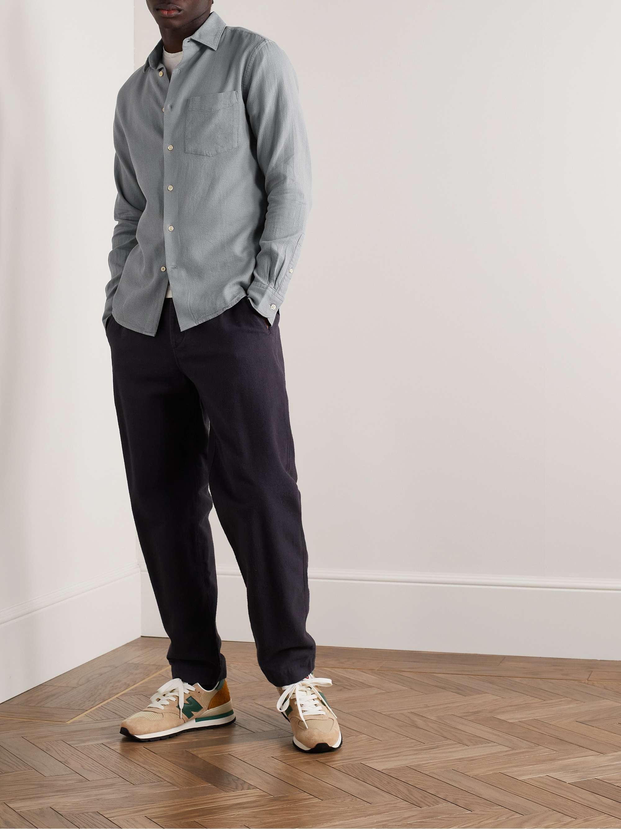 CLUB MONACO SlimFit WaffleKnit CottonBlend Shirt for Men MR PORTER