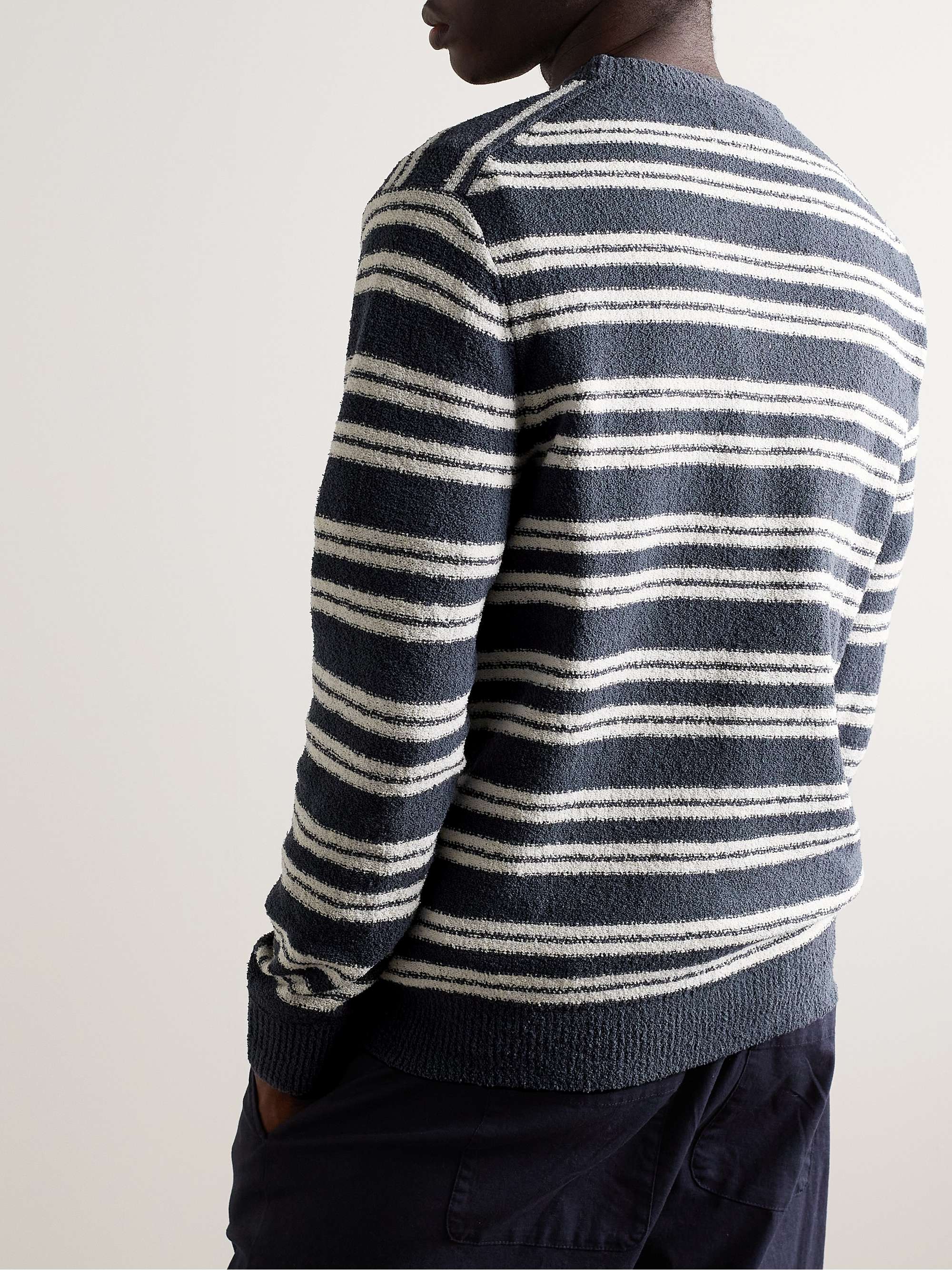 CLUB MONACO Pullover in misto cotone bouclé a righe