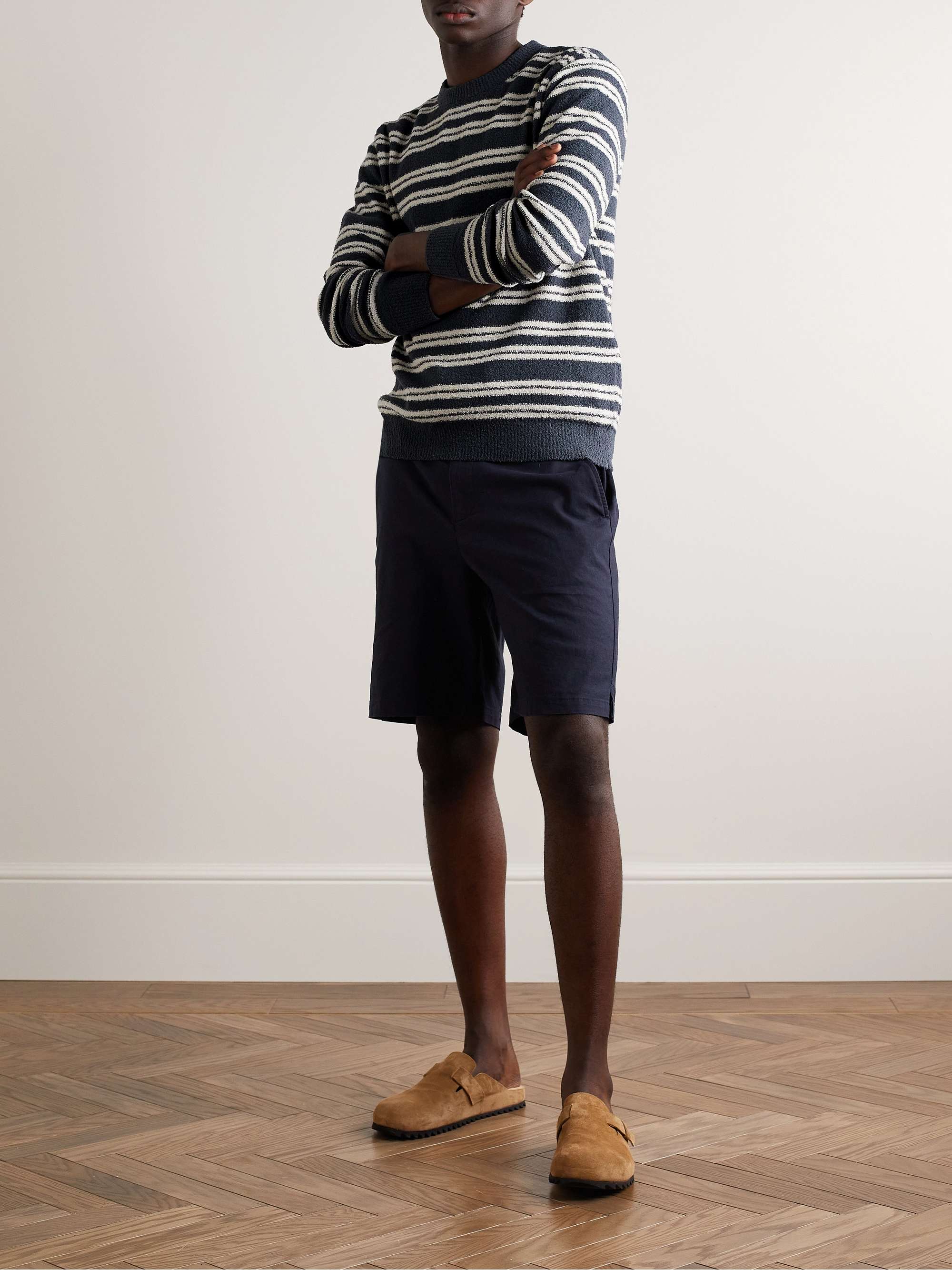 CLUB MONACO Pullover in misto cotone bouclé a righe
