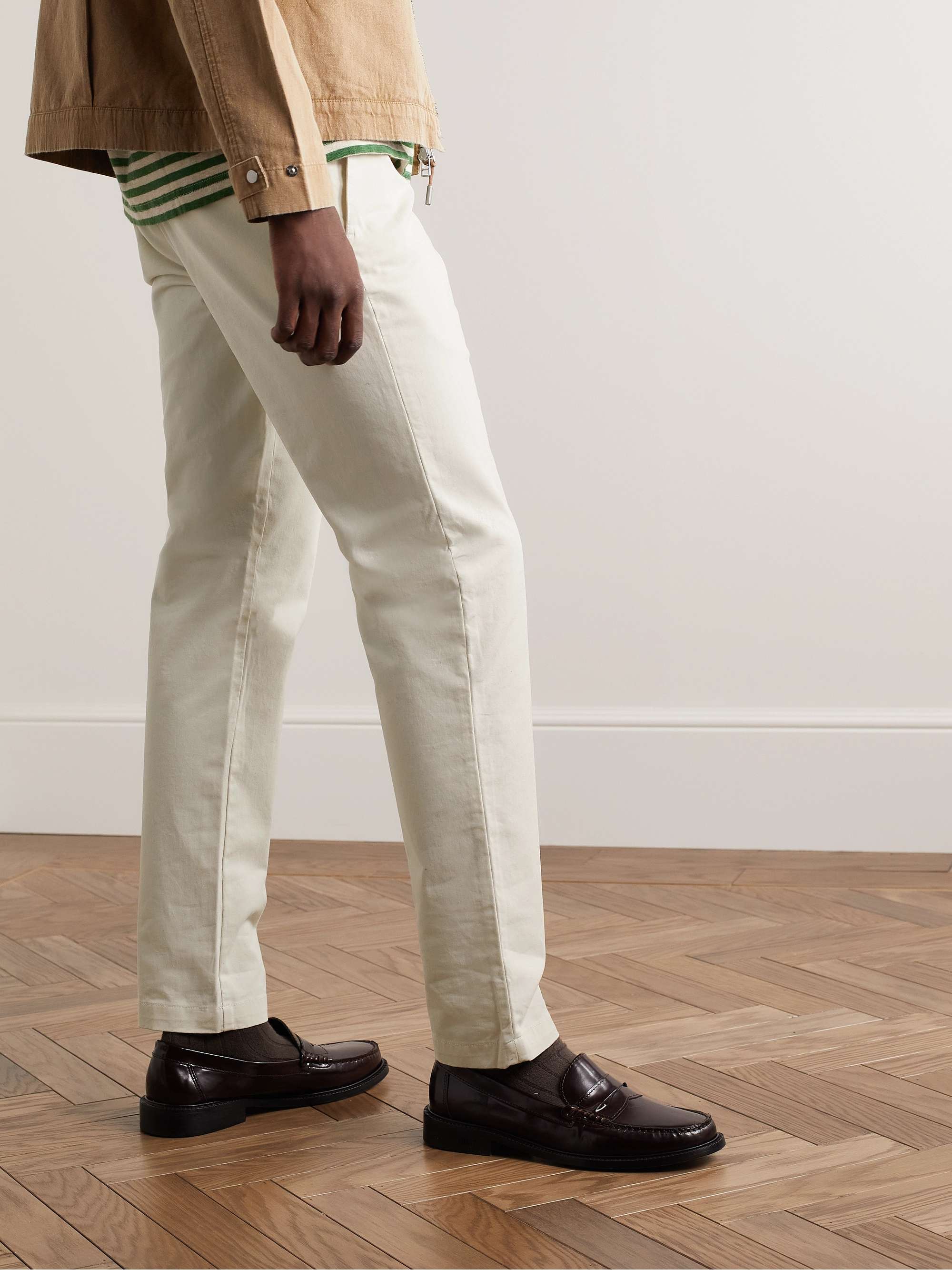 CLUB MONACO Connor Slim-Fit Cotton-Blend Twill Trousers