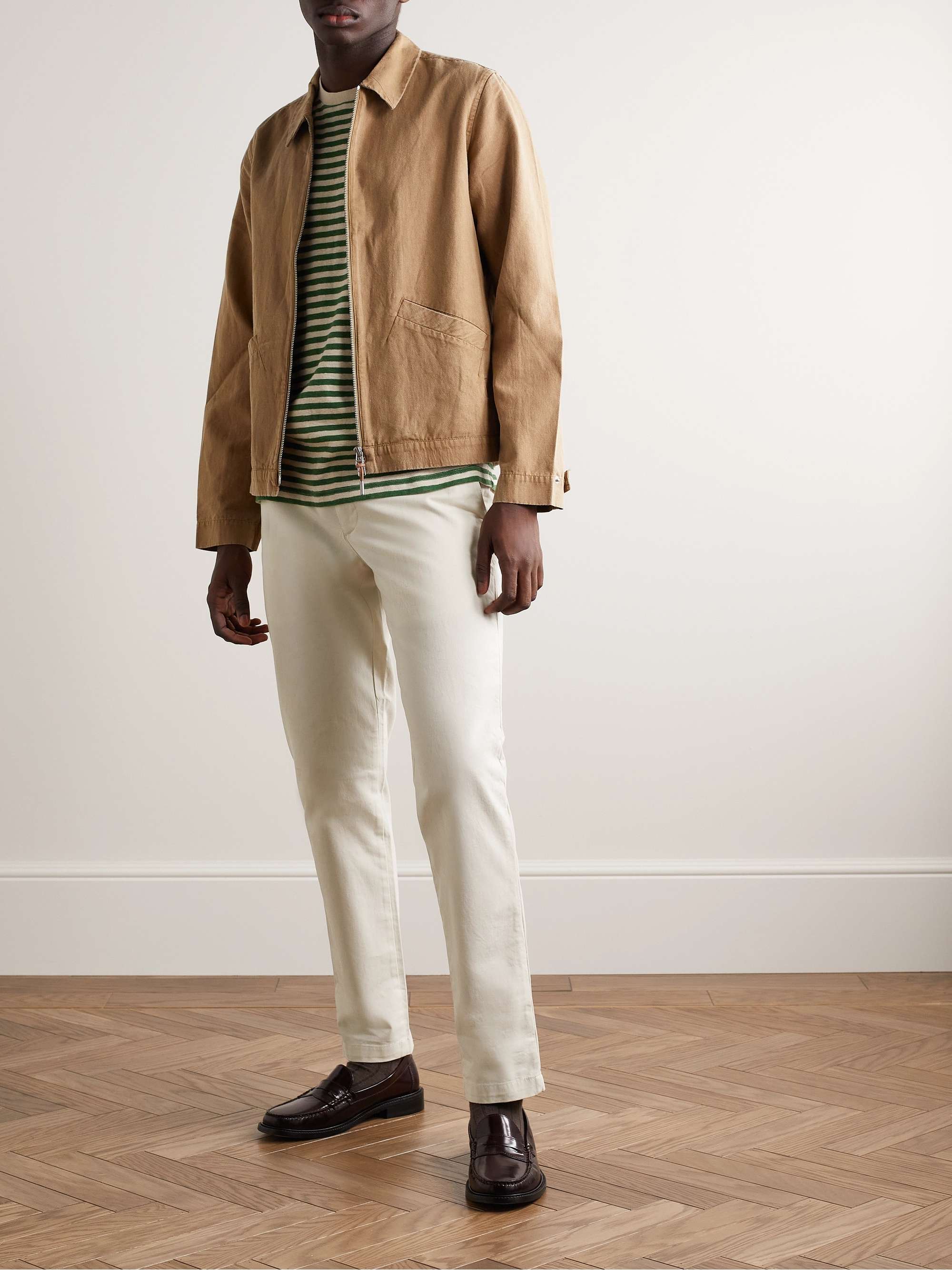 CLUB MONACO Connor Slim-Fit Cotton-Blend Twill Trousers