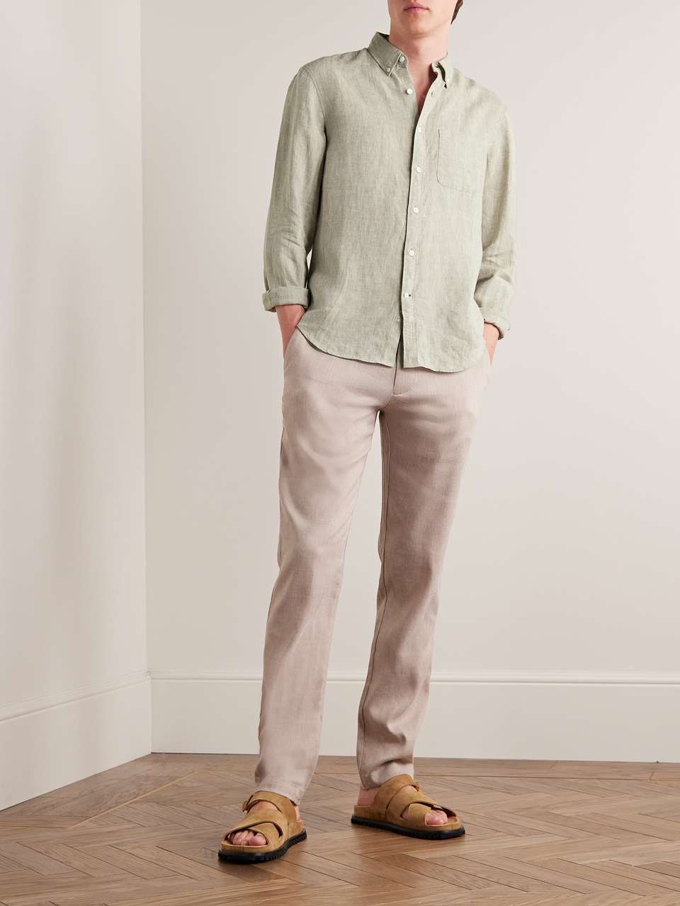 CLUB MONACO ButtonDown Collar Linen Shirt for Men MR PORTER