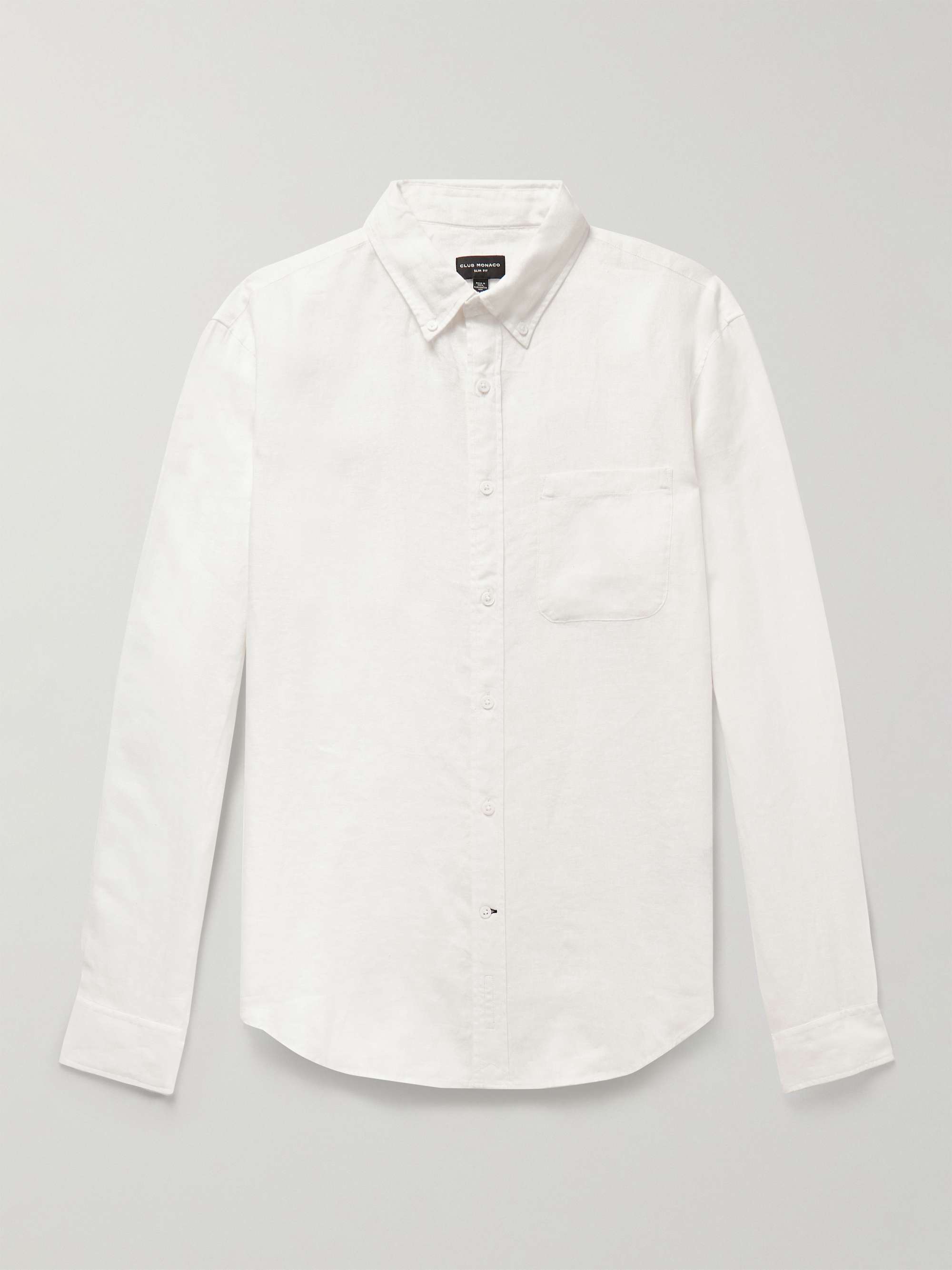CLUB MONACO Button-Down Collar Linen Shirt for Men | MR PORTER