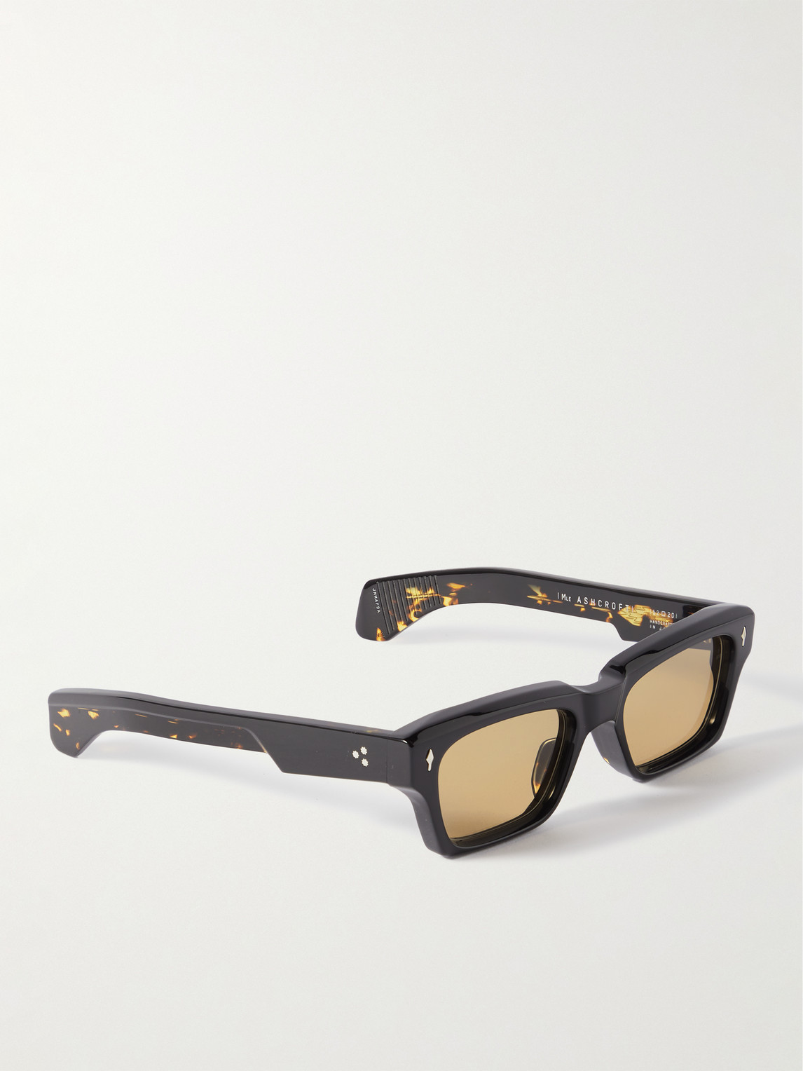 Shop Jacques Marie Mage Ashcroft Rectangular-frame Tortoiseshell Acetate Sunglasses