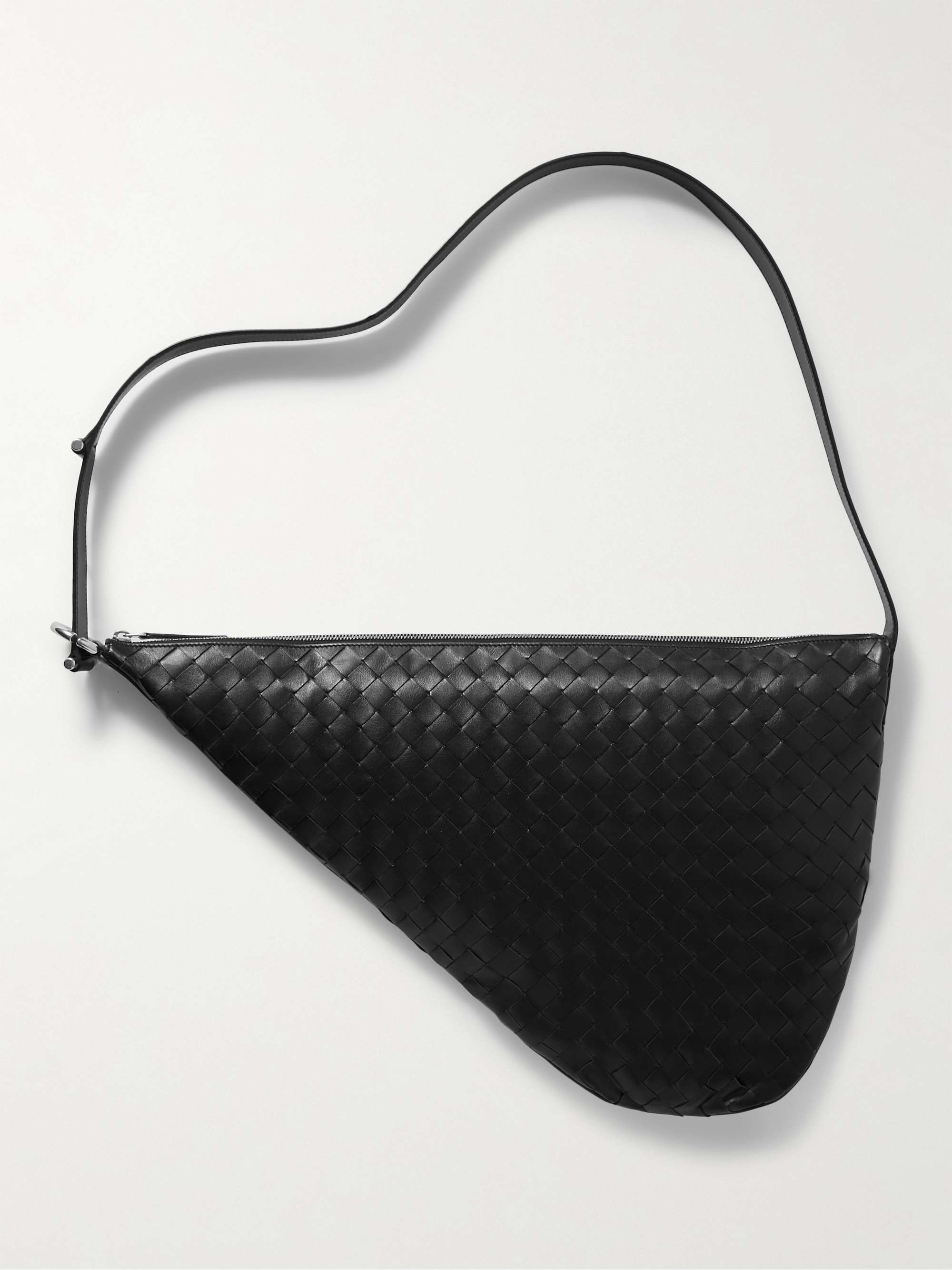 BOTTEGA VENETA Virgule Intrecciato Leather Messenger Bag