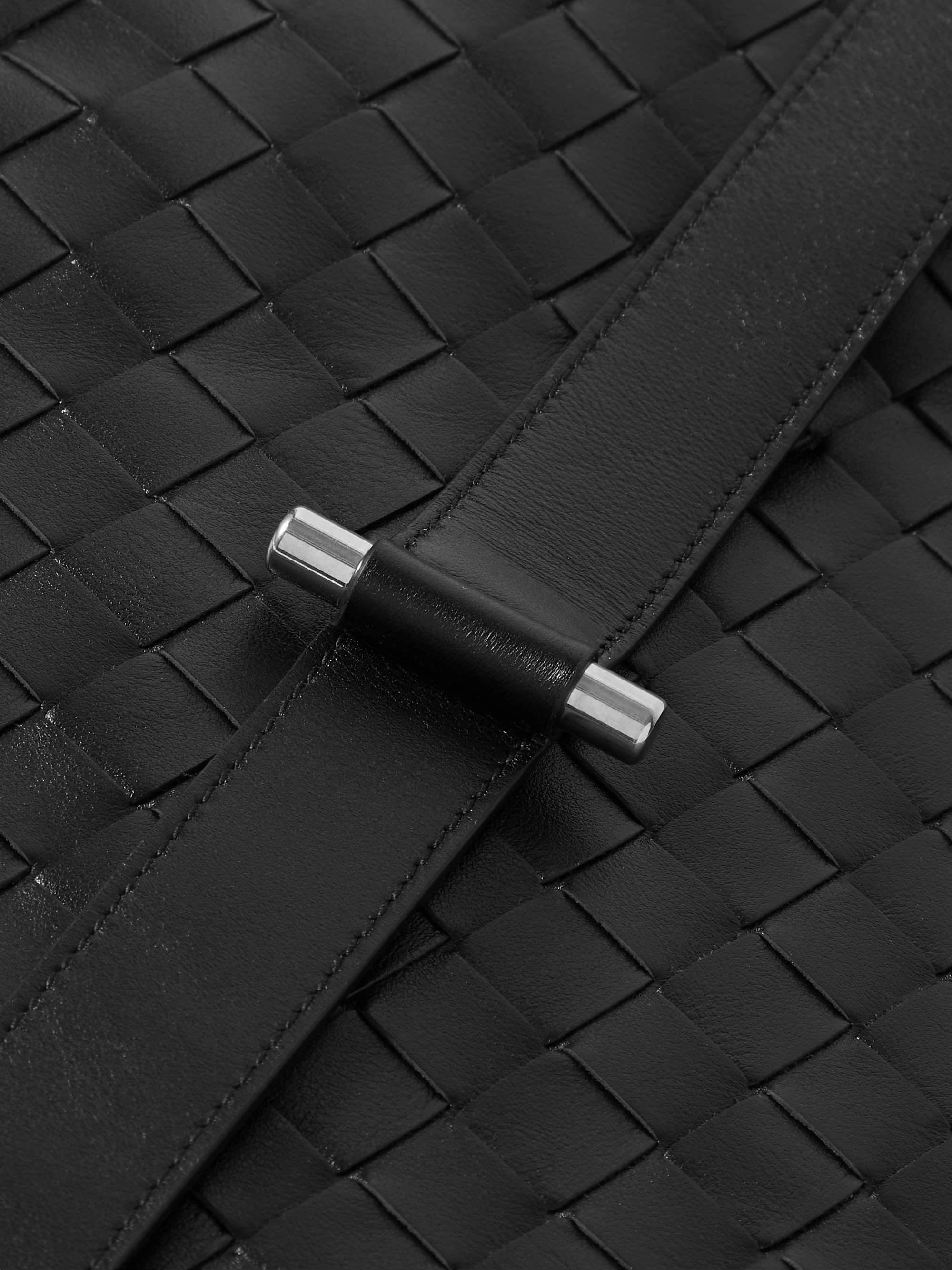 BOTTEGA VENETA Virgule Intrecciato Leather Messenger Bag