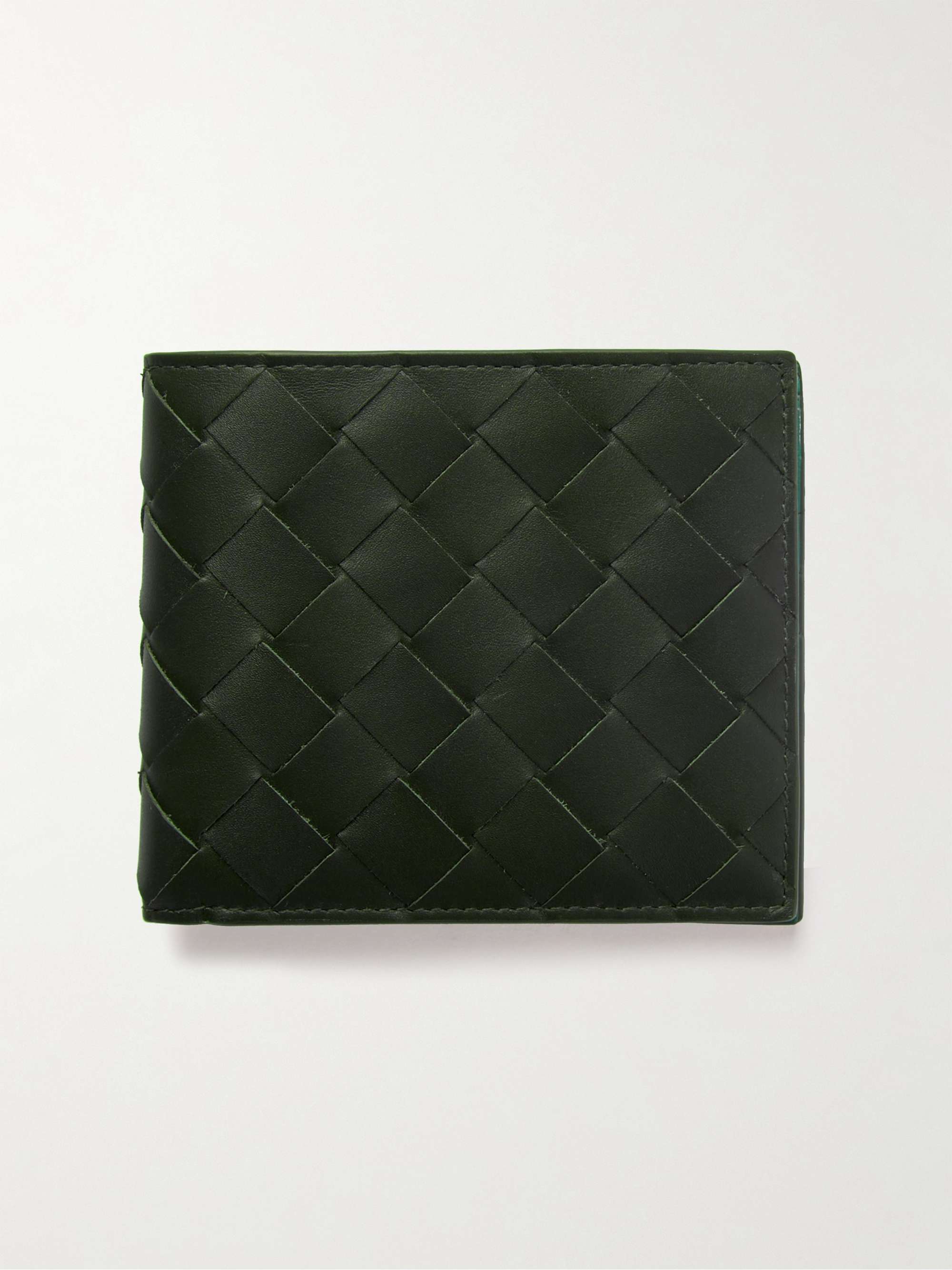 Intrecciato Leather Billfold Wallet