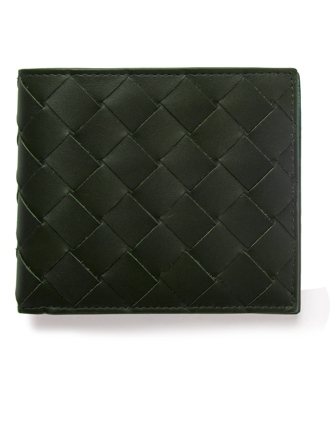Shop Bottega Veneta Intrecciato Leather Billfold Wallet In Black