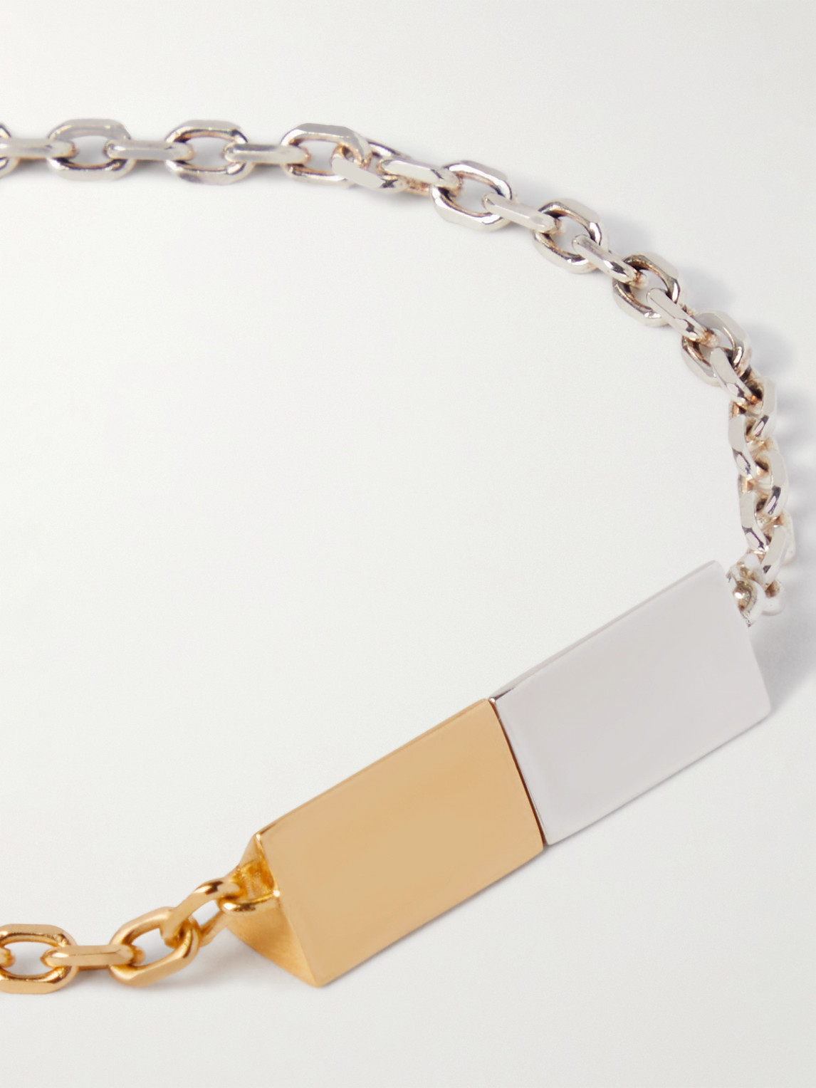 Shop Bottega Veneta Gold Vermeil And Sterling Silver Chain Bracelet