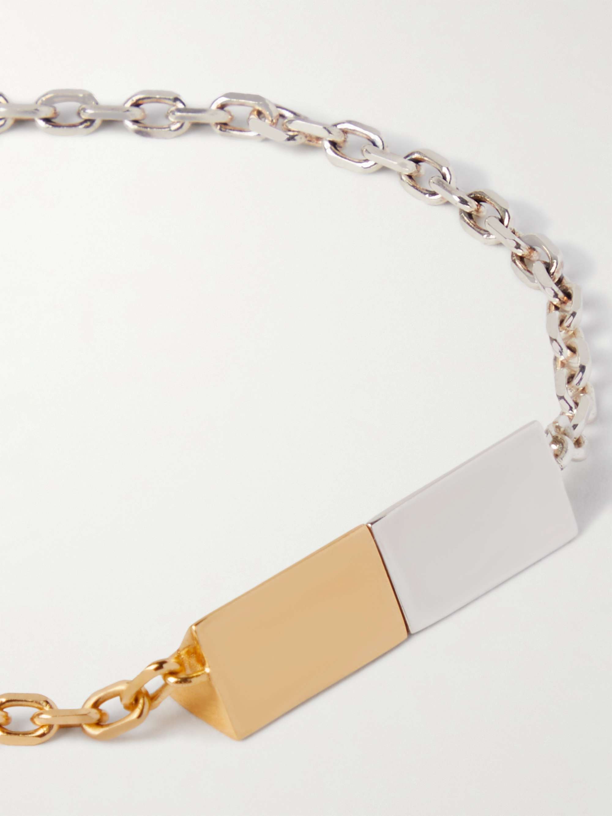 Bottega Veneta Gold & Silver Chain Bracelet