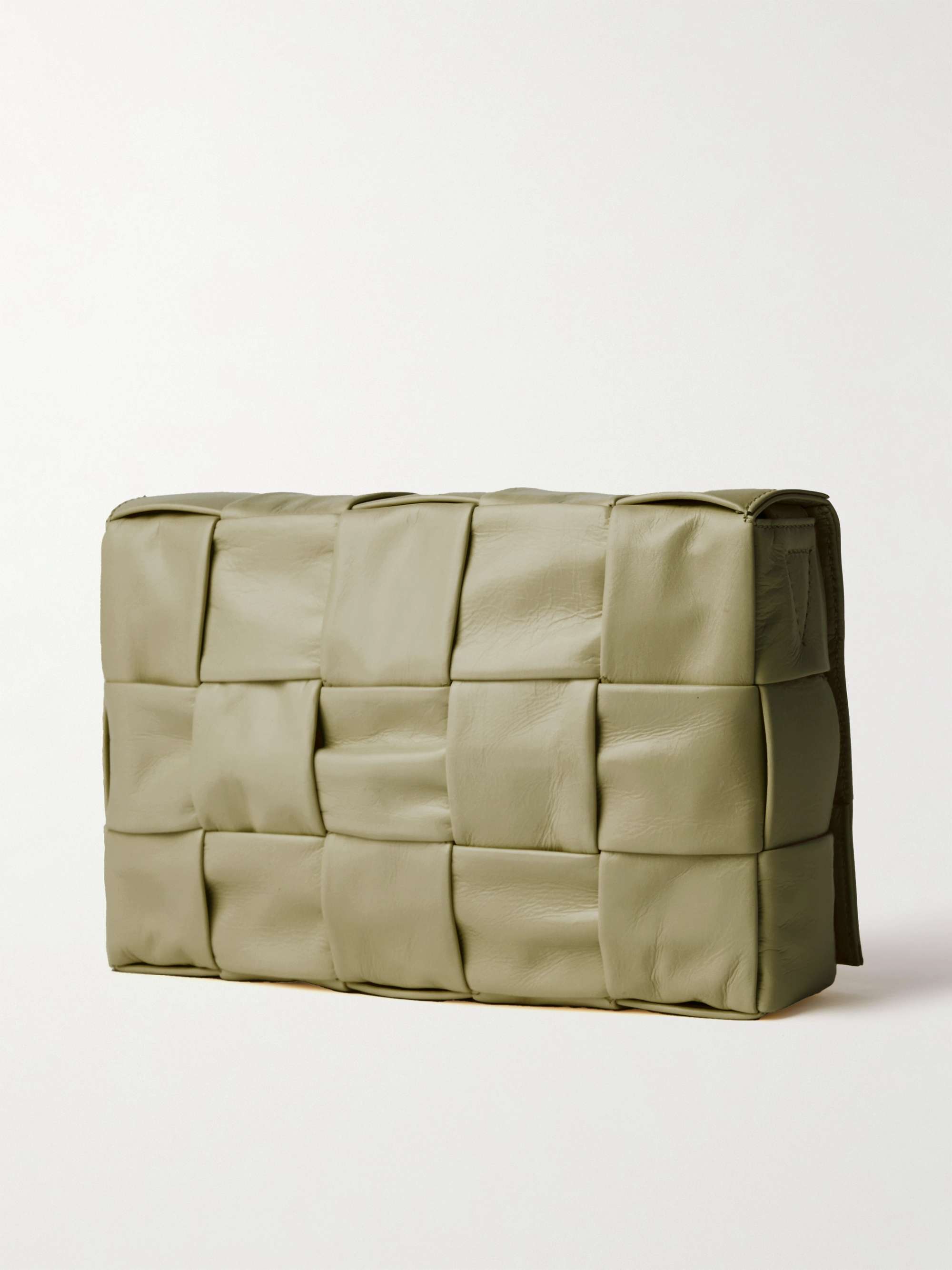 BOTTEGA VENETA Cassette Mini Intrecciato Leather Messenger Bag