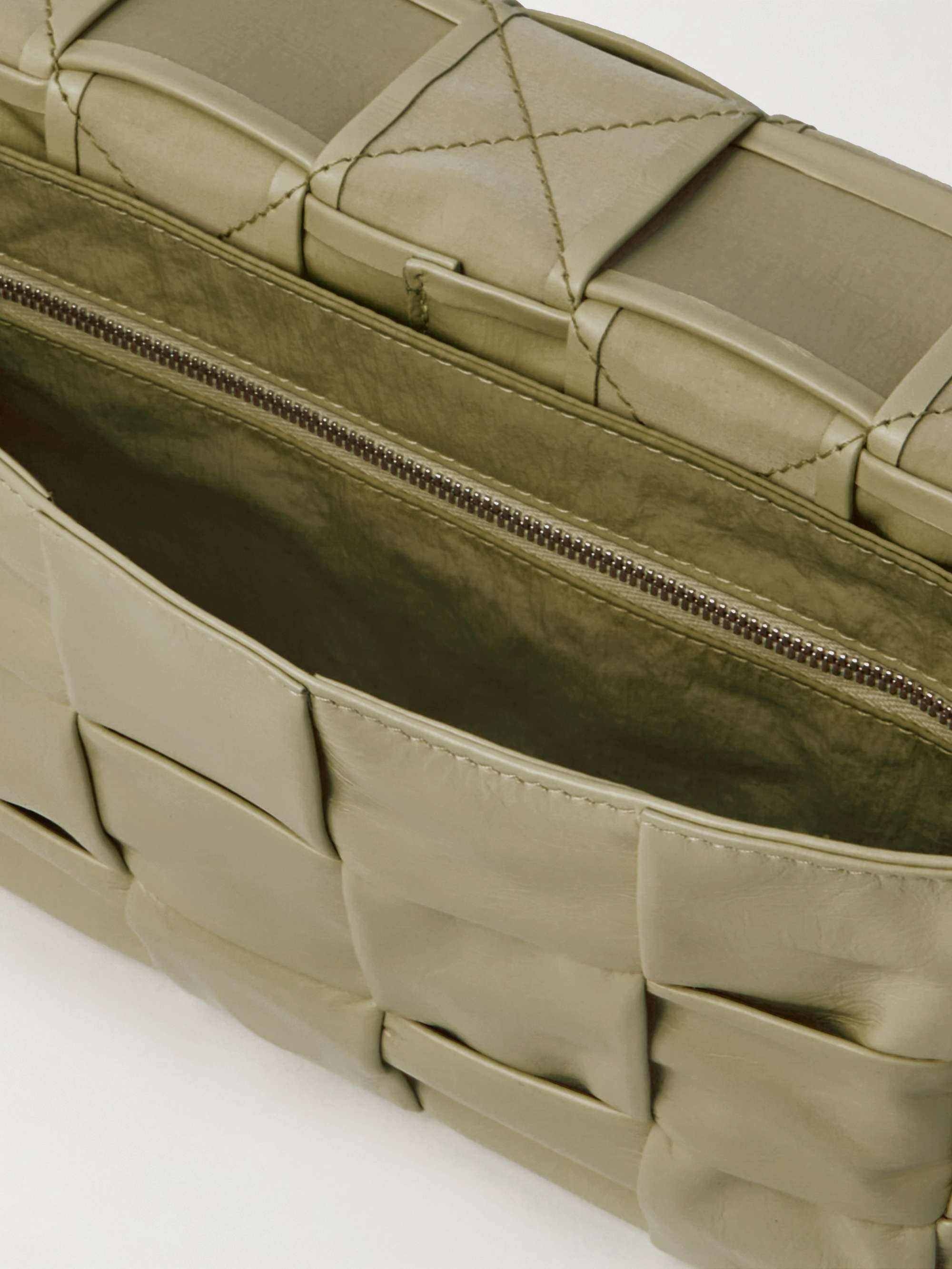 BOTTEGA VENETA Cassette Mini Intrecciato Leather Messenger Bag