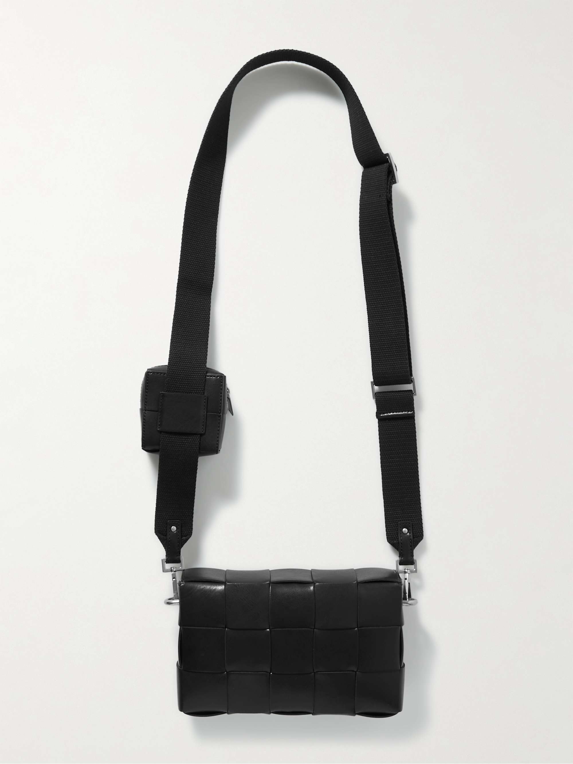 BOTTEGA VENETA Cassette Intrecciato Leather Messenger Bag