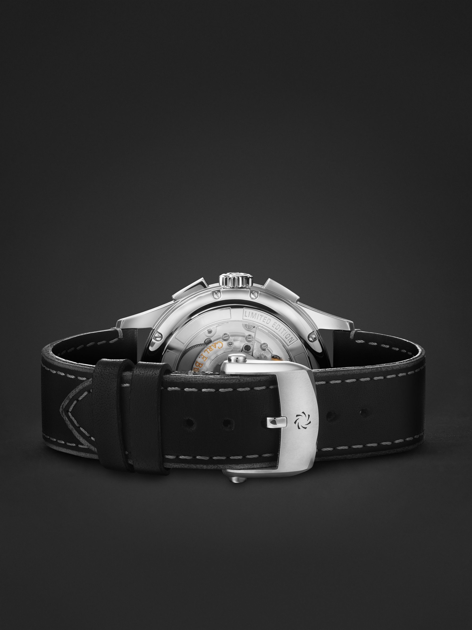 CARL F. BUCHERER Heritage BiCompax Annual Chronograph Limited Edition Automatic 41 mm Steel and Leather Watch, Watch, Ref. No.00.10803.07.42.01