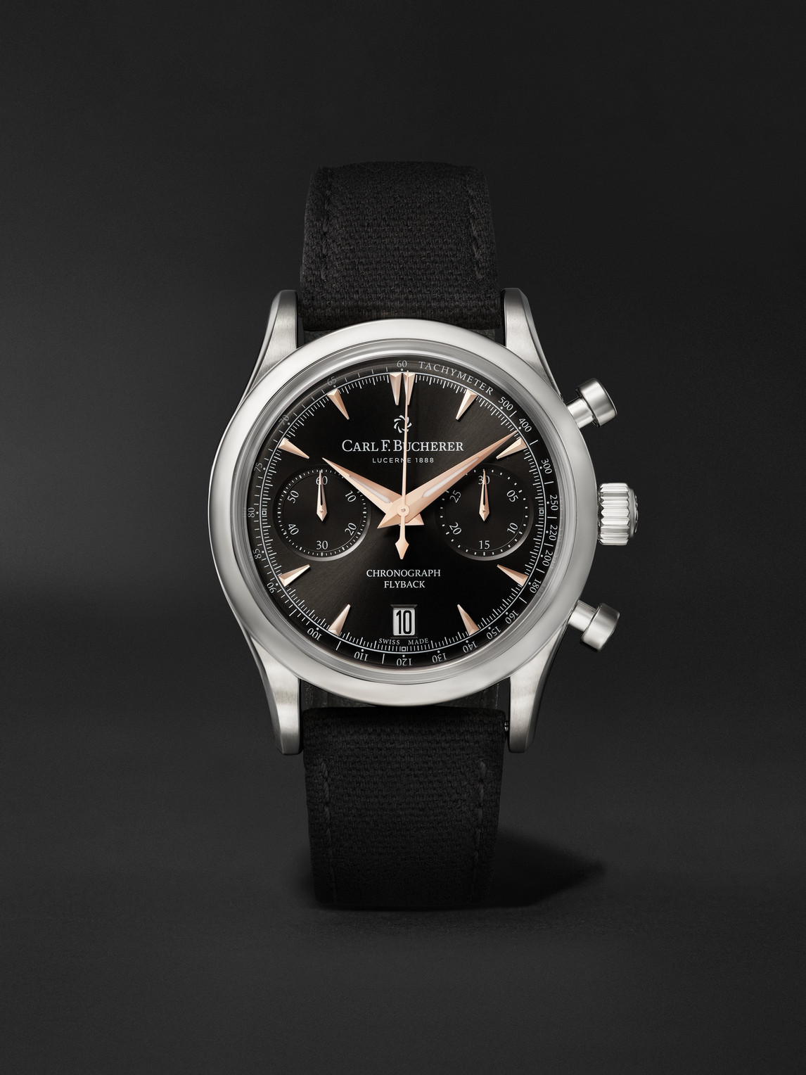 Carl F. Bucherer Manero Flyback Automatic Chronograph 40mm Steel and Rubber Watch, Ref. No. 00.10927.08.33.01 - Men