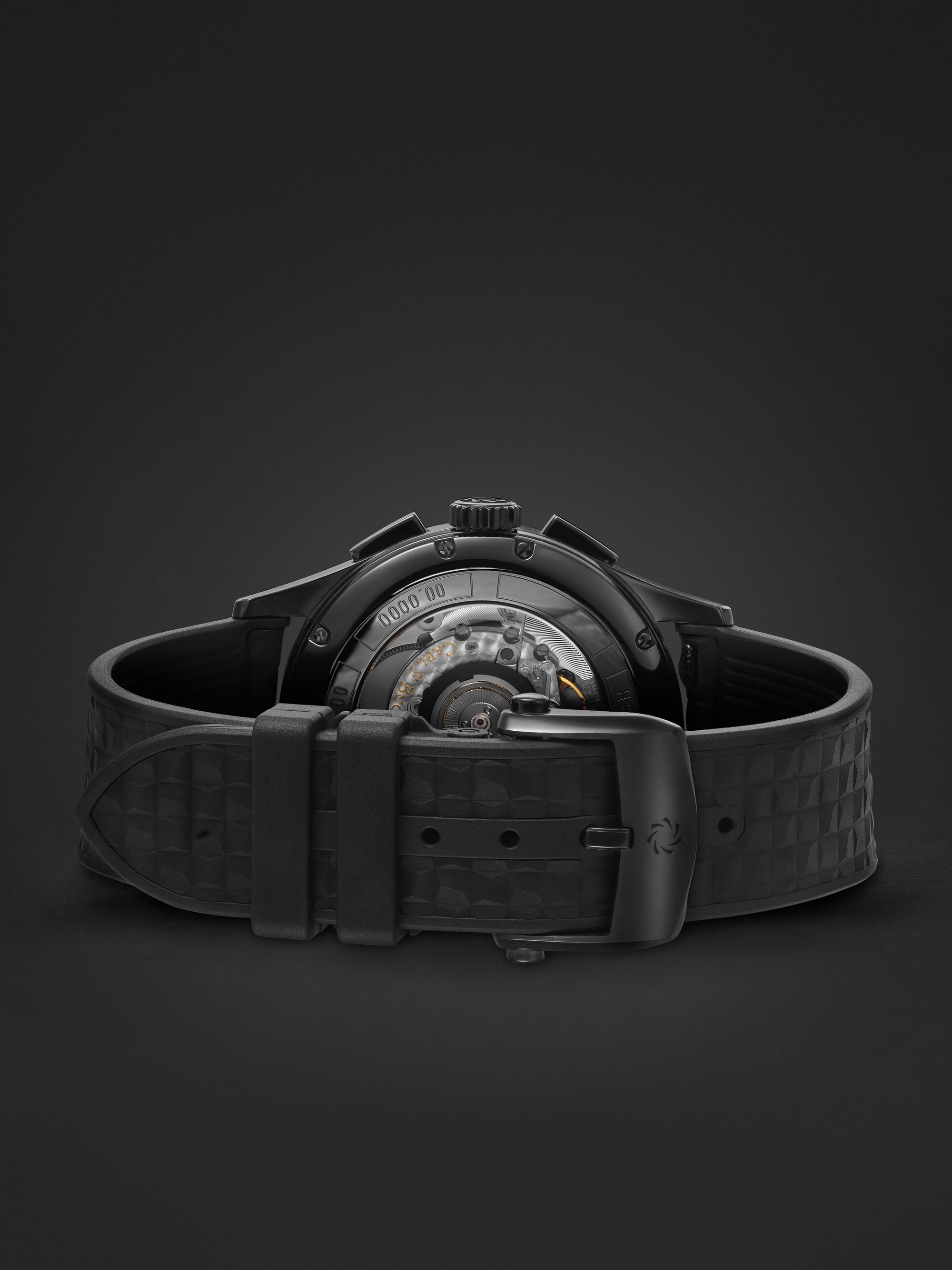 CARL F. BUCHERER Heritage BiCompax Annual Automatic 41mm Stainless Steel and Rubber Watch, Ref. No. 00.10803.12.32.01