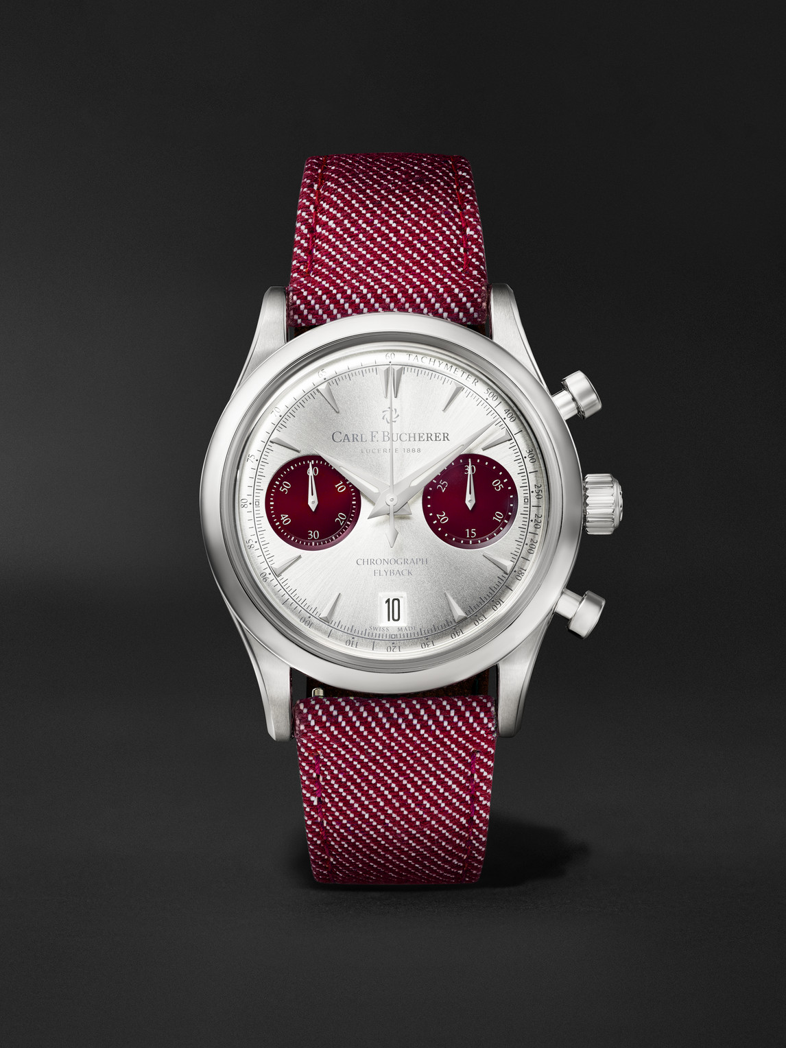 Manero Flyback Chronograph Steel Watch, Ref. 00.10927.08.13.04