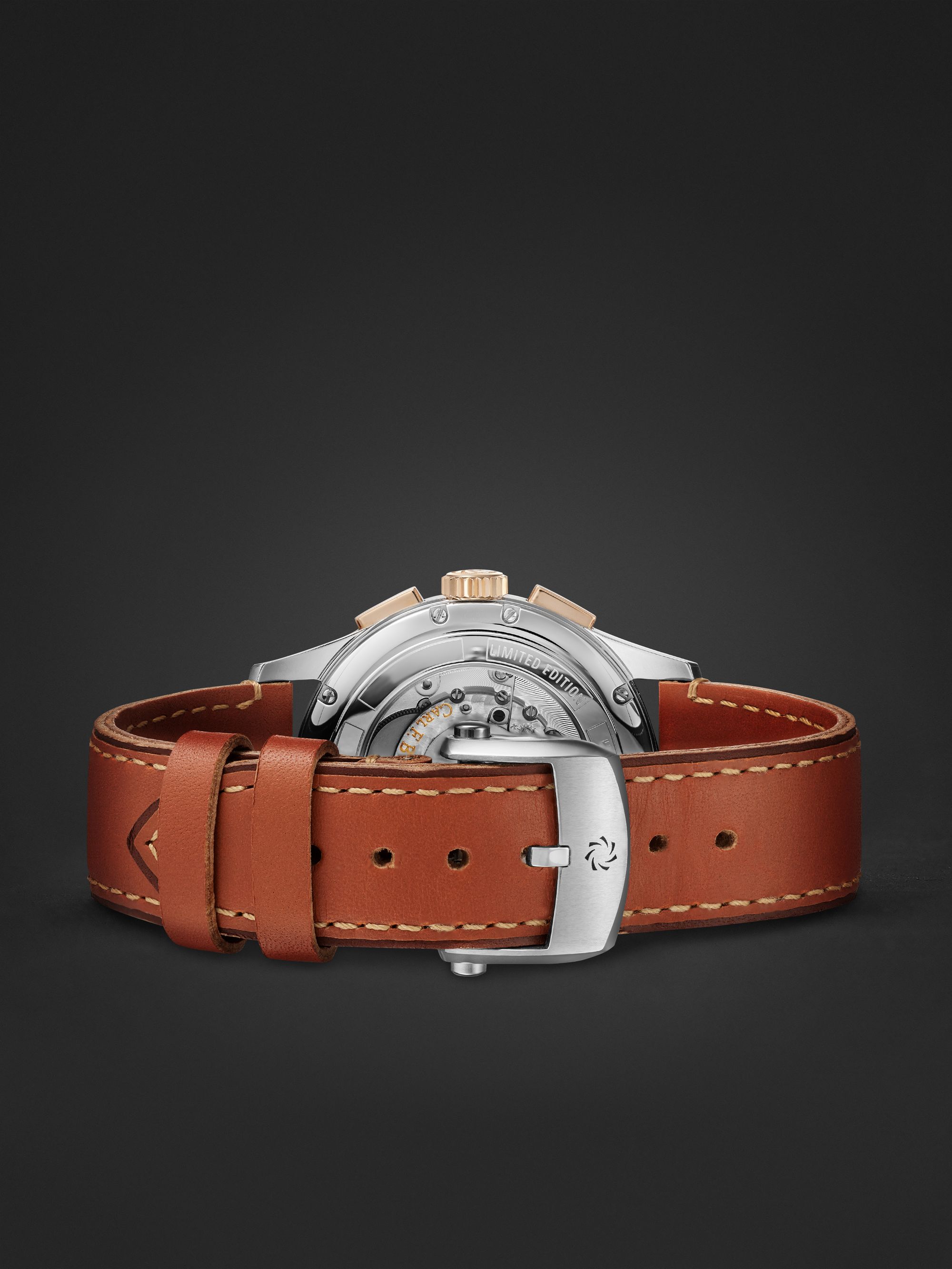 CARL F. BUCHERER Heritage BiCompax Annual Chronograph Limited Edition Automatic 41 mm Steel and Leather Watch, Watch, Ref. No.00.10803.07.42.01