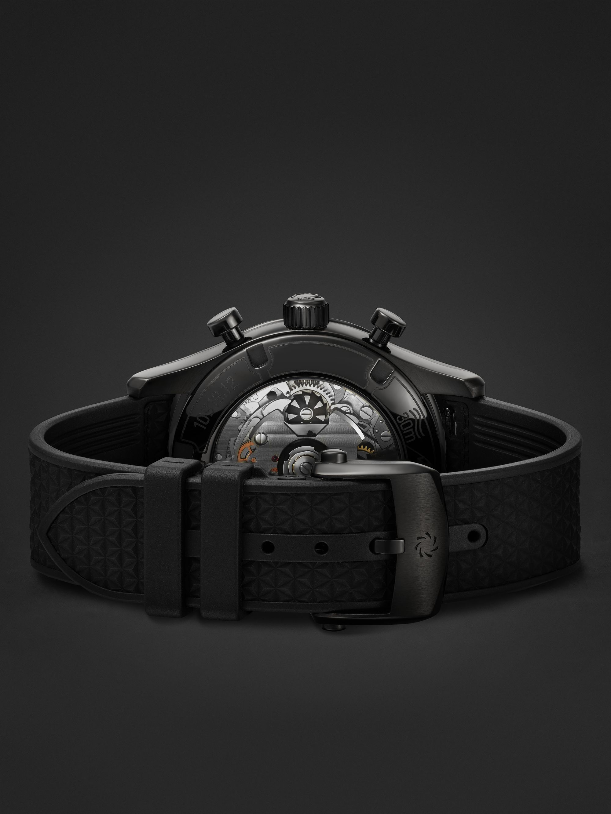 CARL F. BUCHERER Manero Automatic Flyback Chronograph 43mm Steel and Rubber Watch, Ref. No. 00.10919.12.33.01