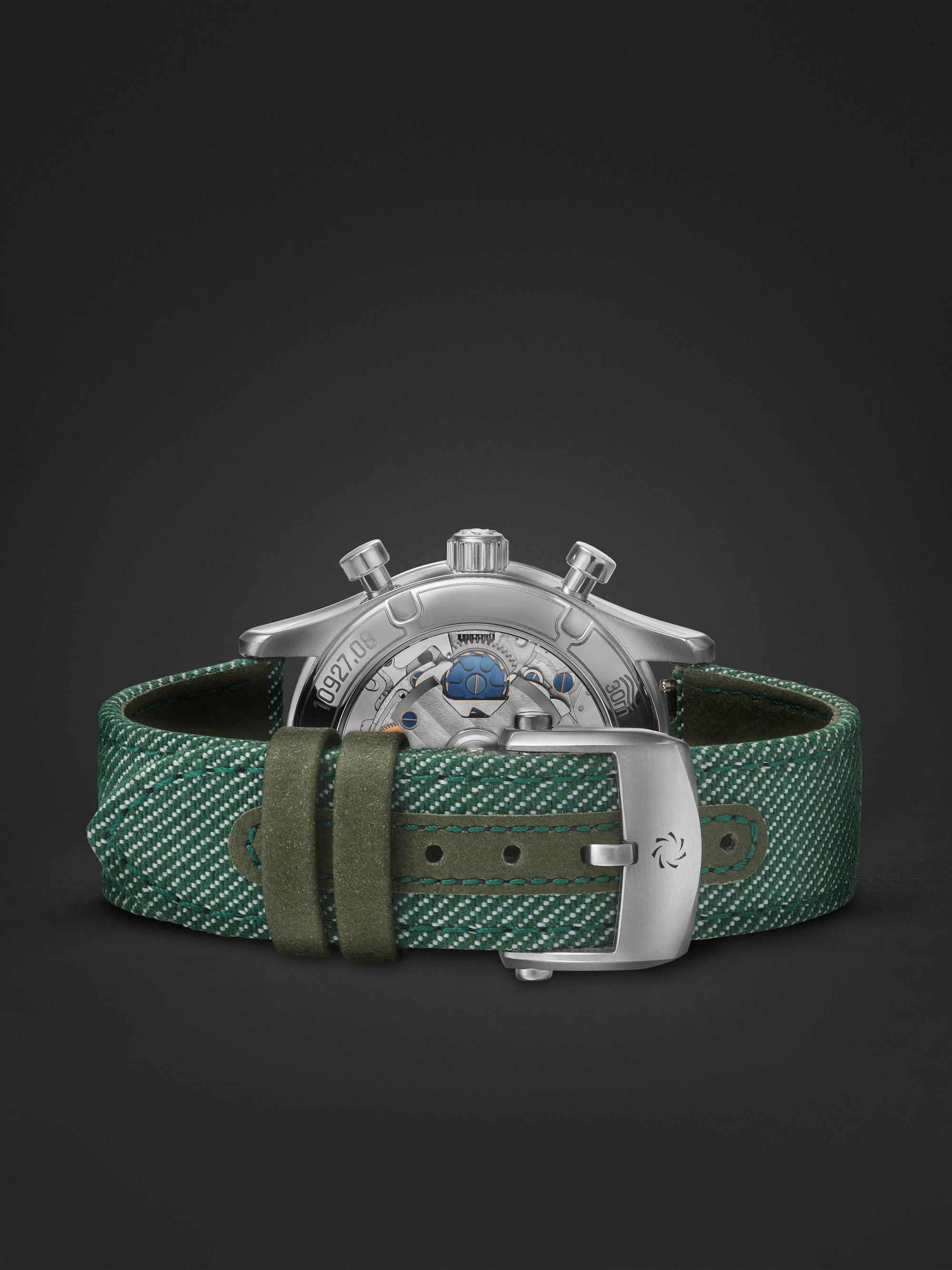 CARL F. BUCHERER Manero Flyback Automatic Chronometer 40mm Steel and Canvas Watch, Ref. No. 00.10927.08.13.02