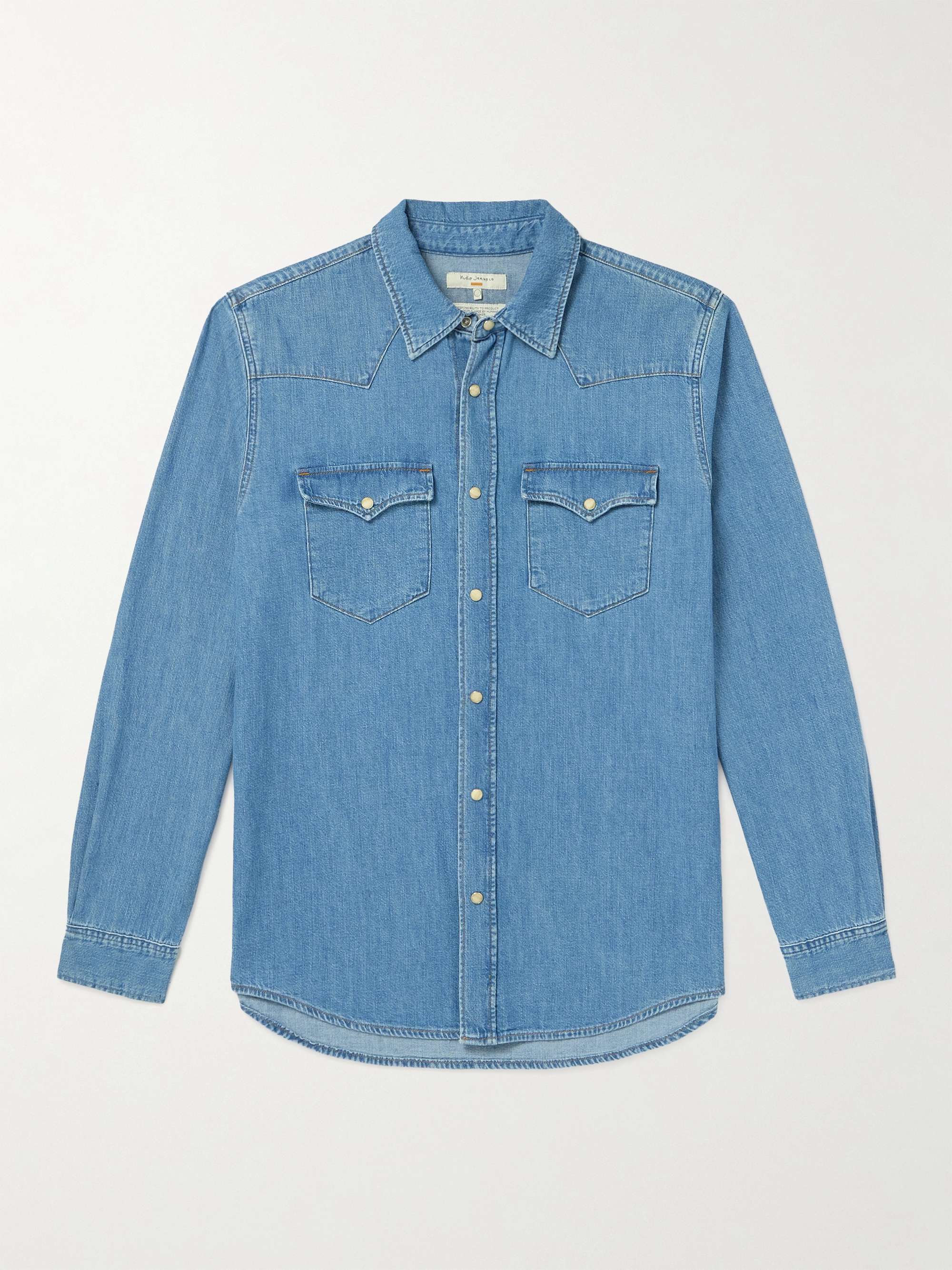 NUDIE JEANS George Denim Western Shirt for Men