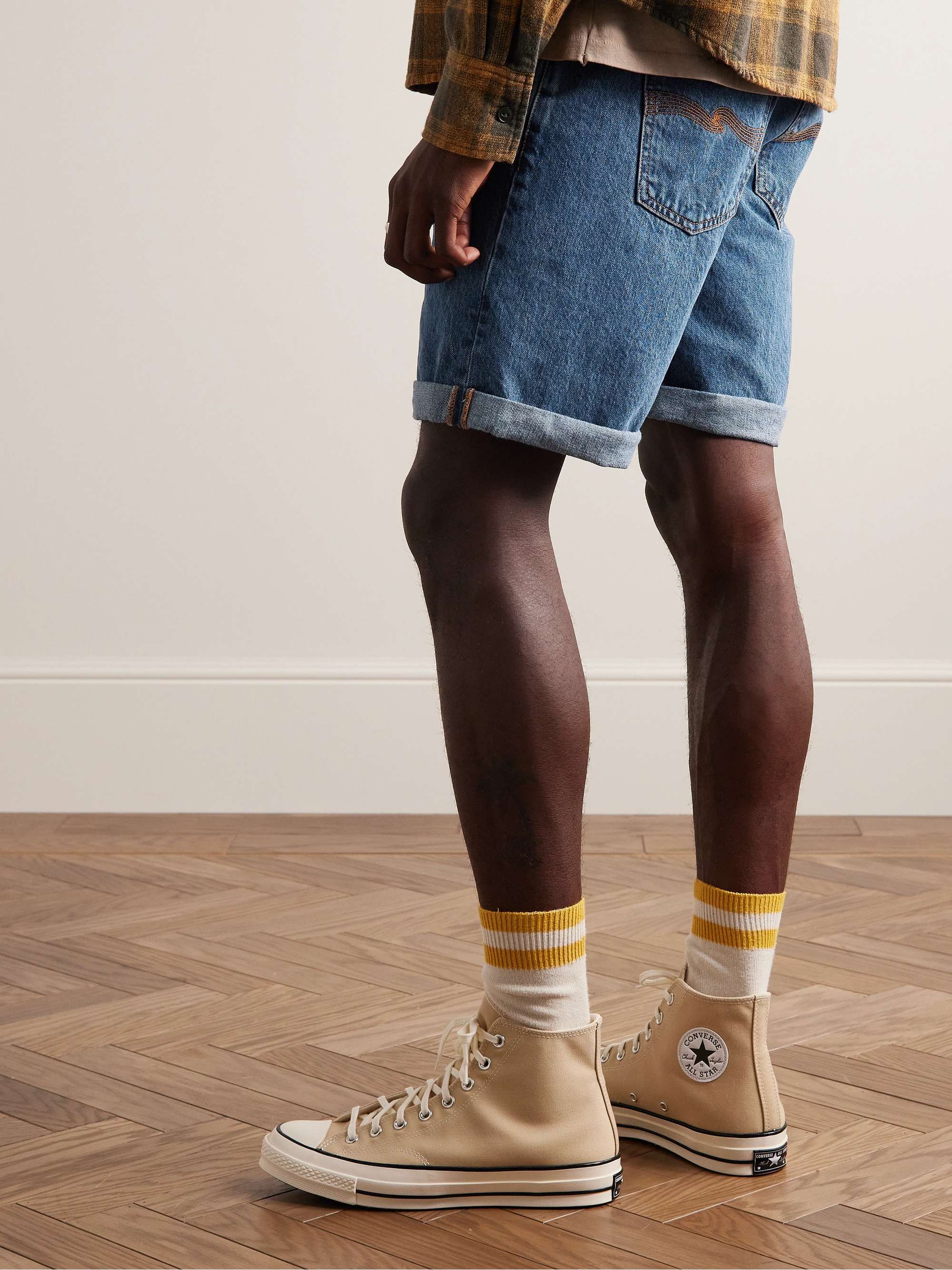 NUDIE JEANS Josh Straight-Leg Denim Shorts for Men | MR PORTER