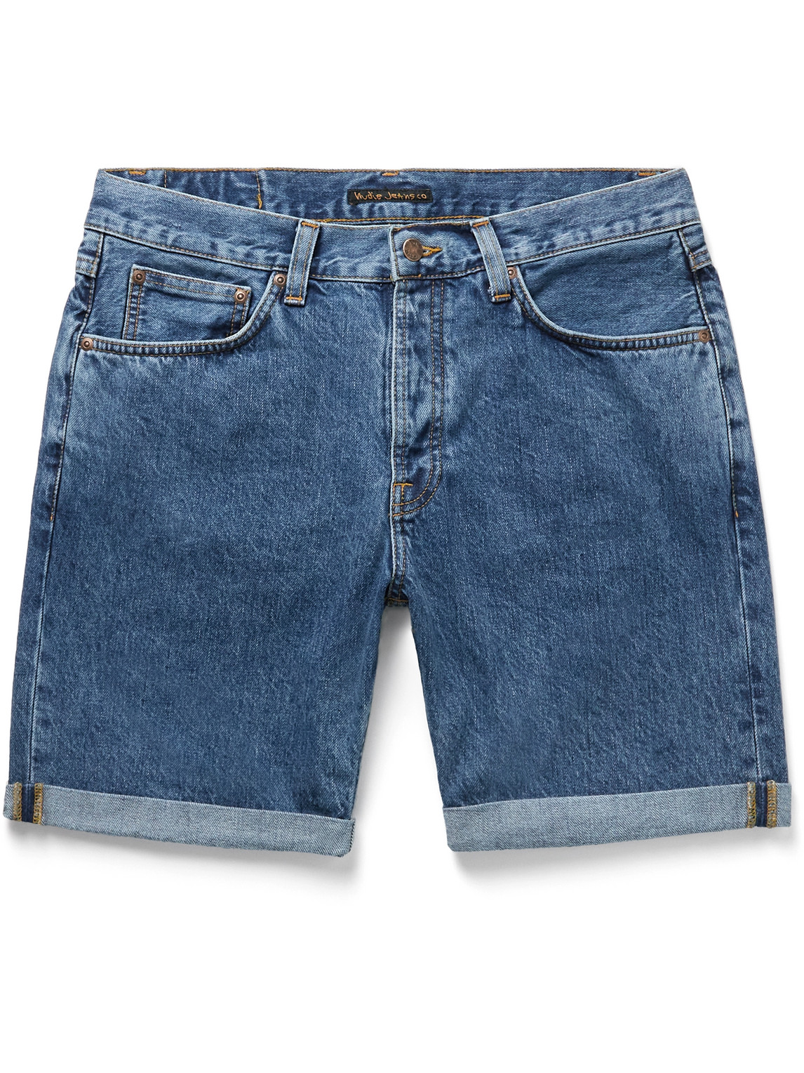 Nudie Jeans Josh 90s Shorts Stone Denim In Blue