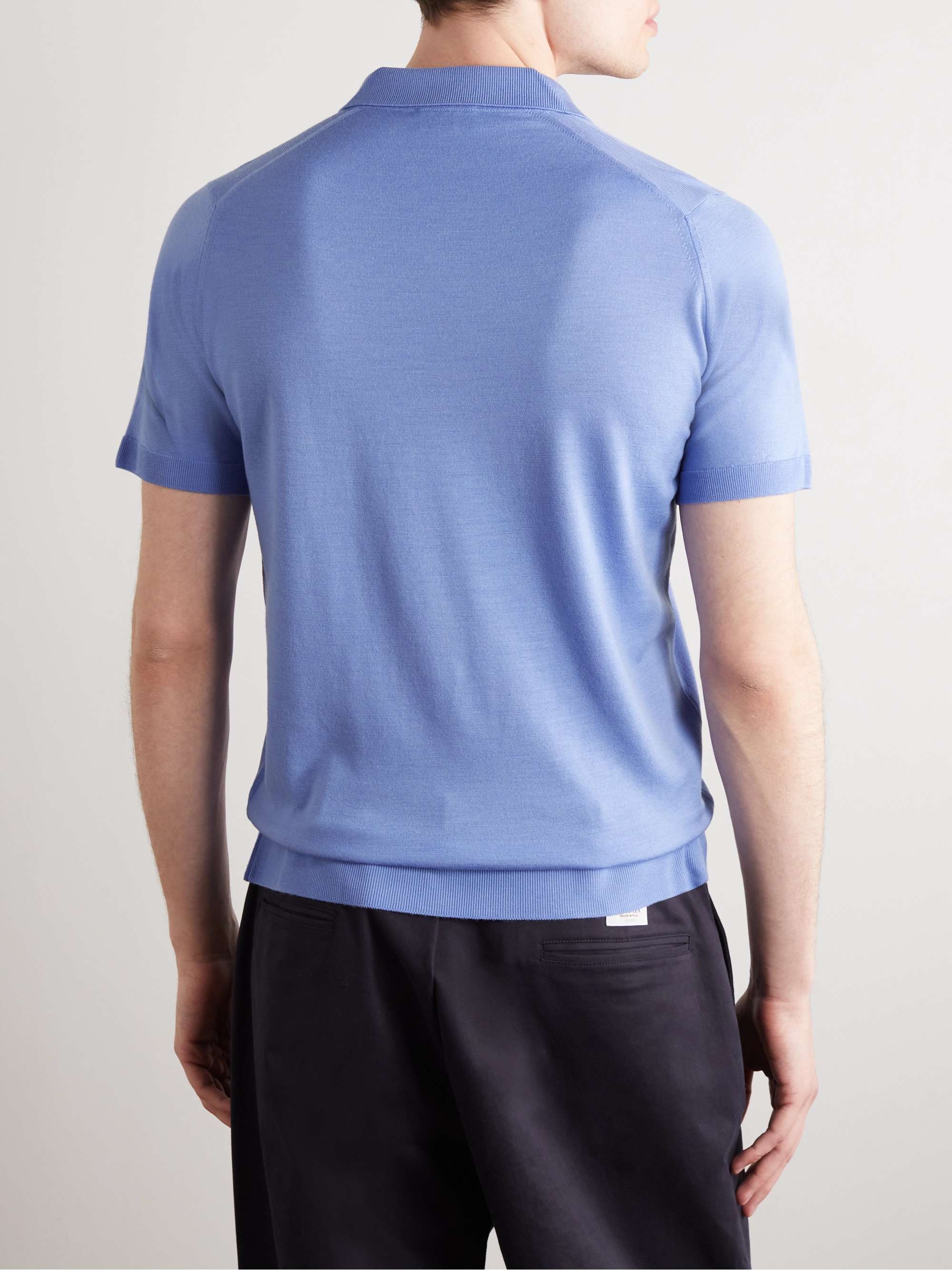 JOHN SMEDLEY Payton Slim-Fit Merino Wool Polo Shirt