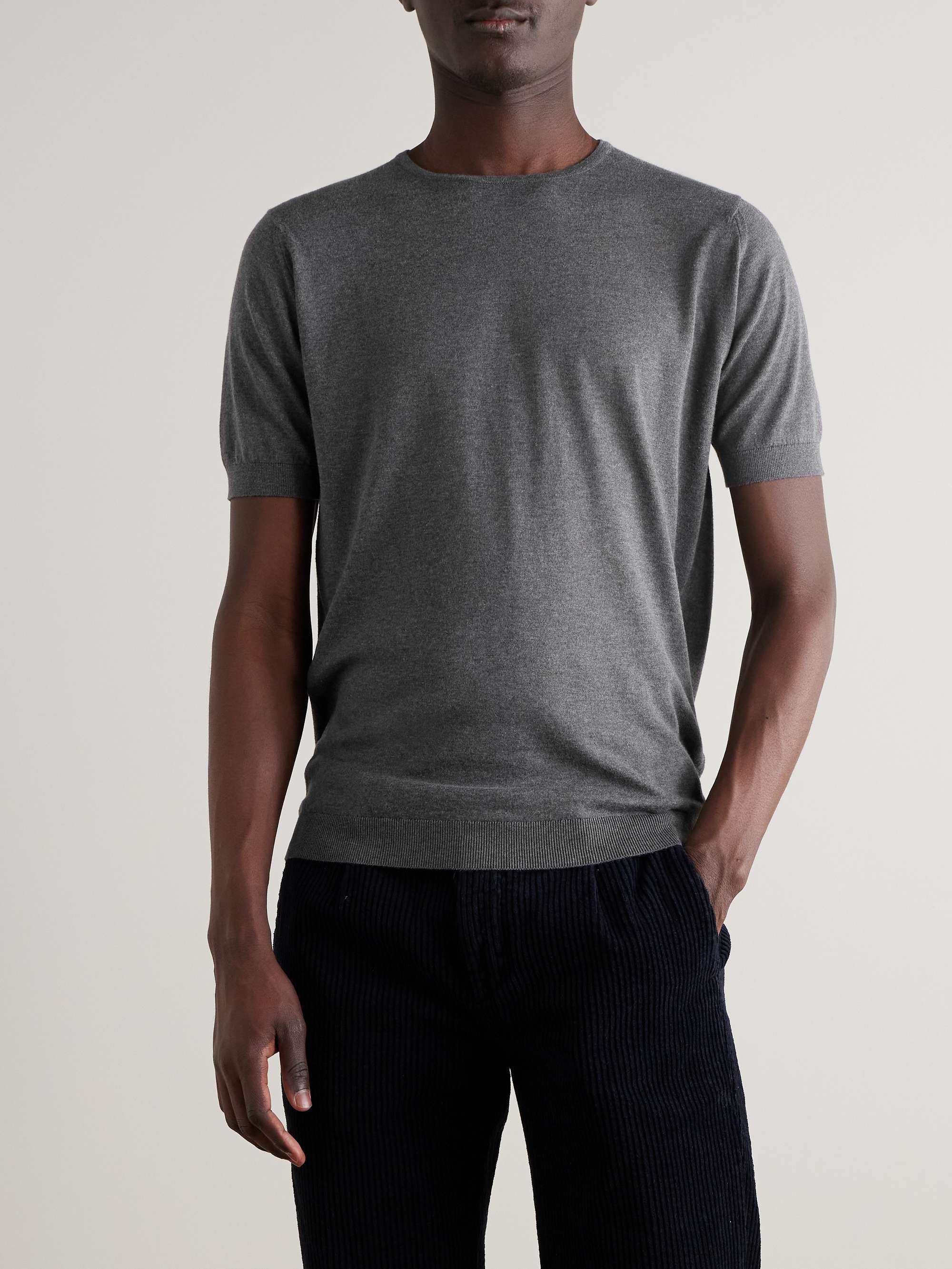 JOHN SMEDLEY Belden Slim-Fit Sea Island Cotton T-Shirt