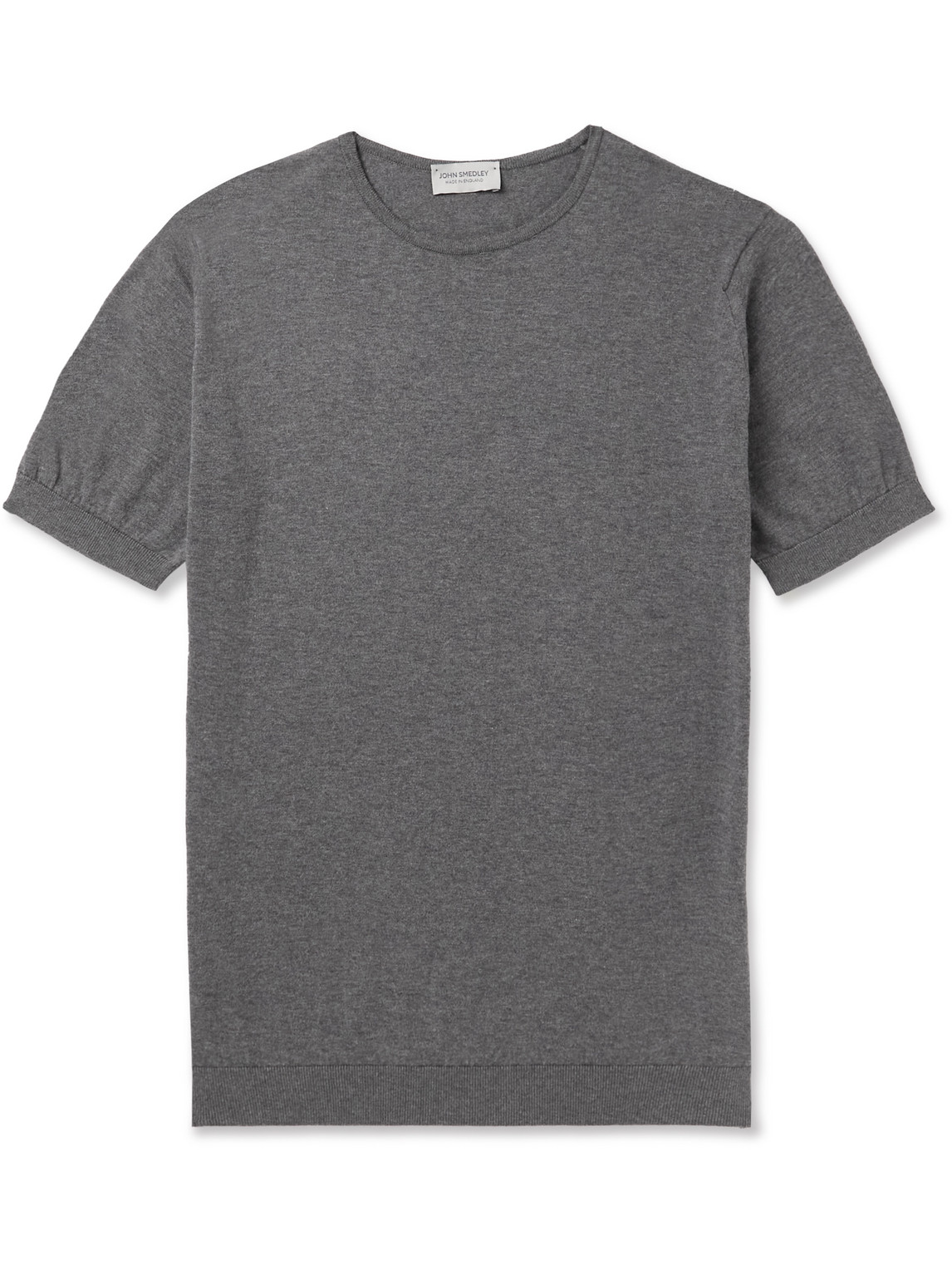 John Smedley Belden Slim-fit Sea Island Cotton T-shirt In Grey