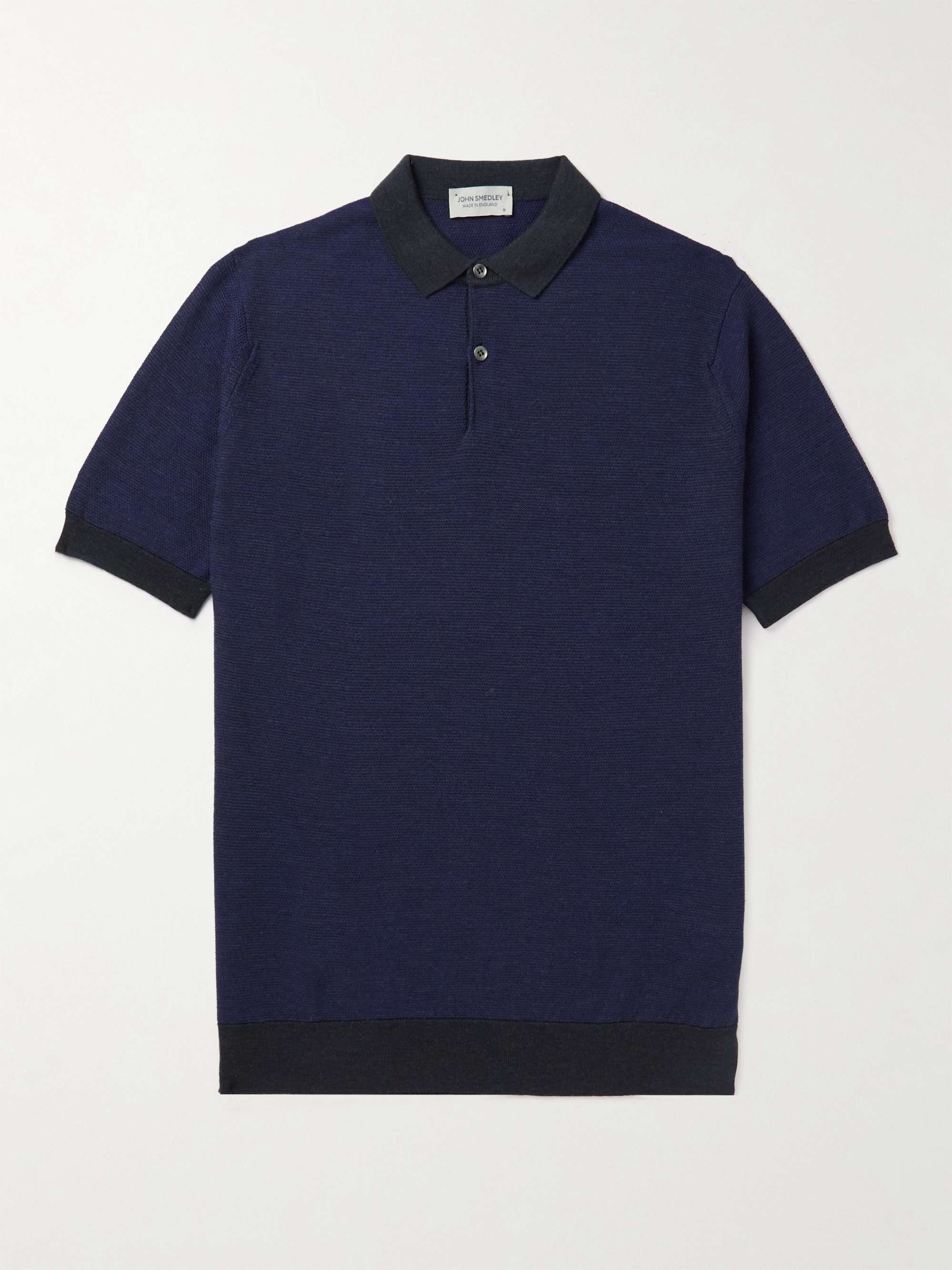 JOHN SMEDLEY Slim-Fit Wool Polo Shirt