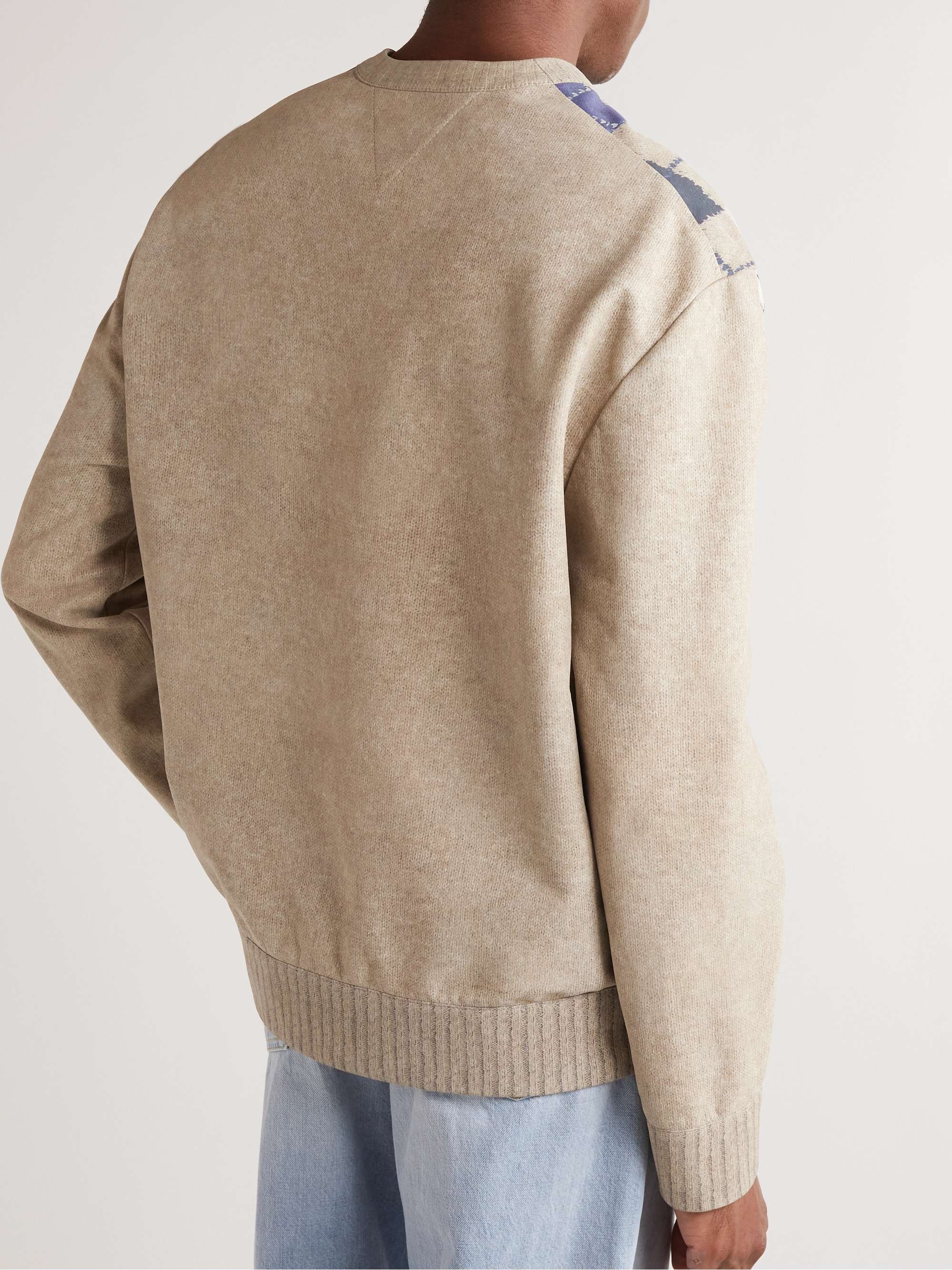 BOTTEGA VENETA Argyle-Print Leather Sweater