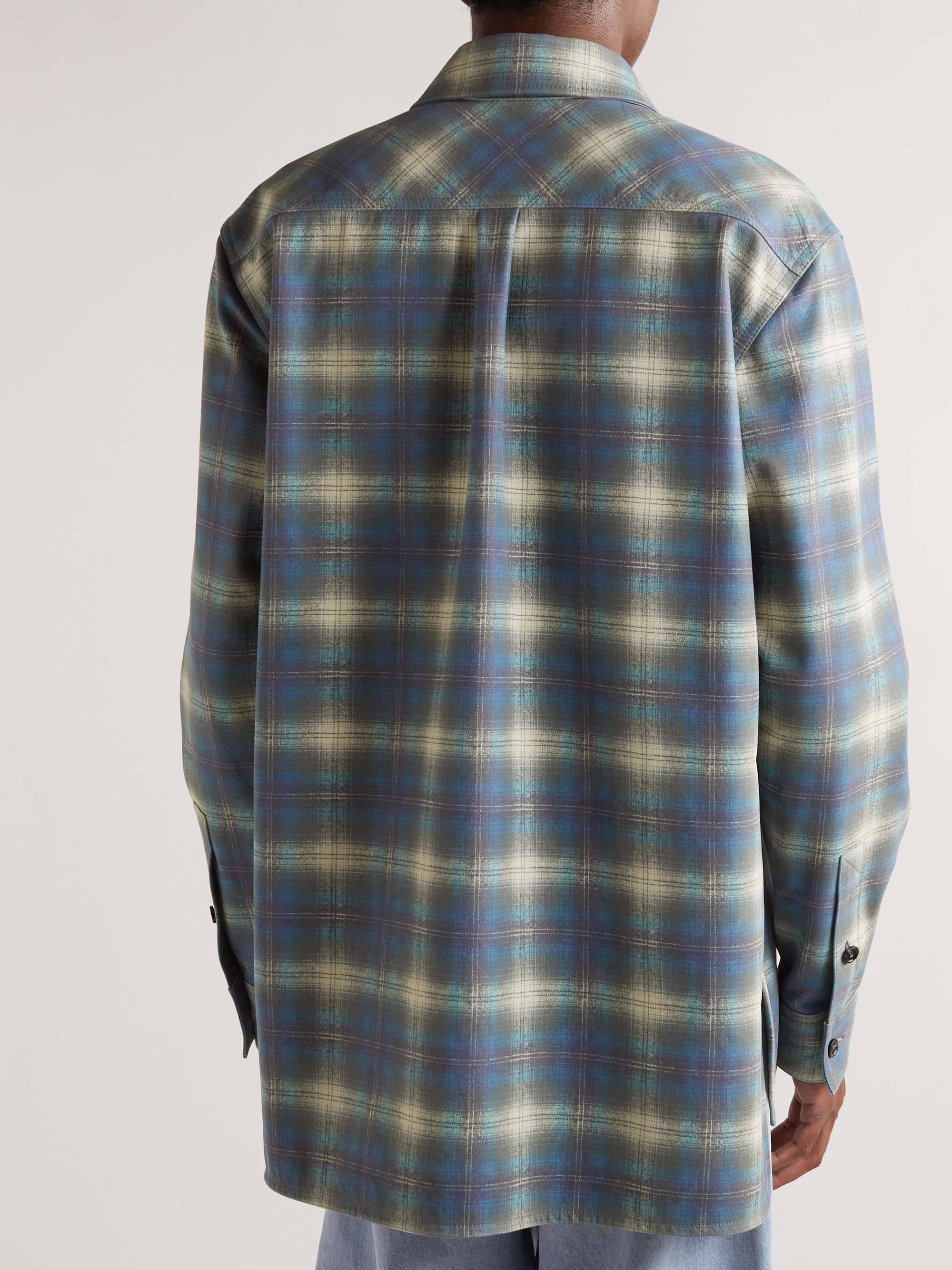 BOTTEGA VENETA Checked Leather Shirt
