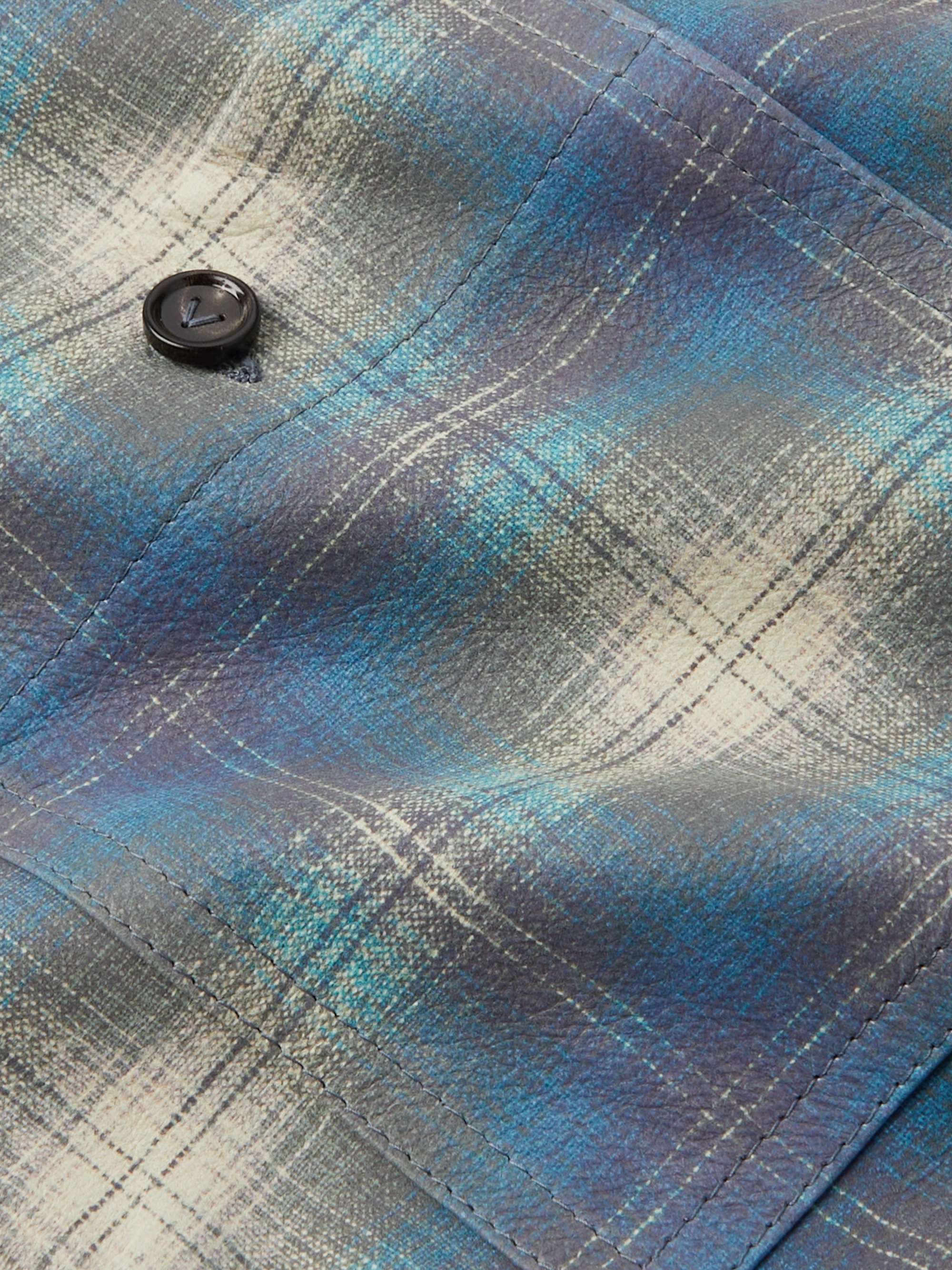BOTTEGA VENETA Checked Leather Shirt