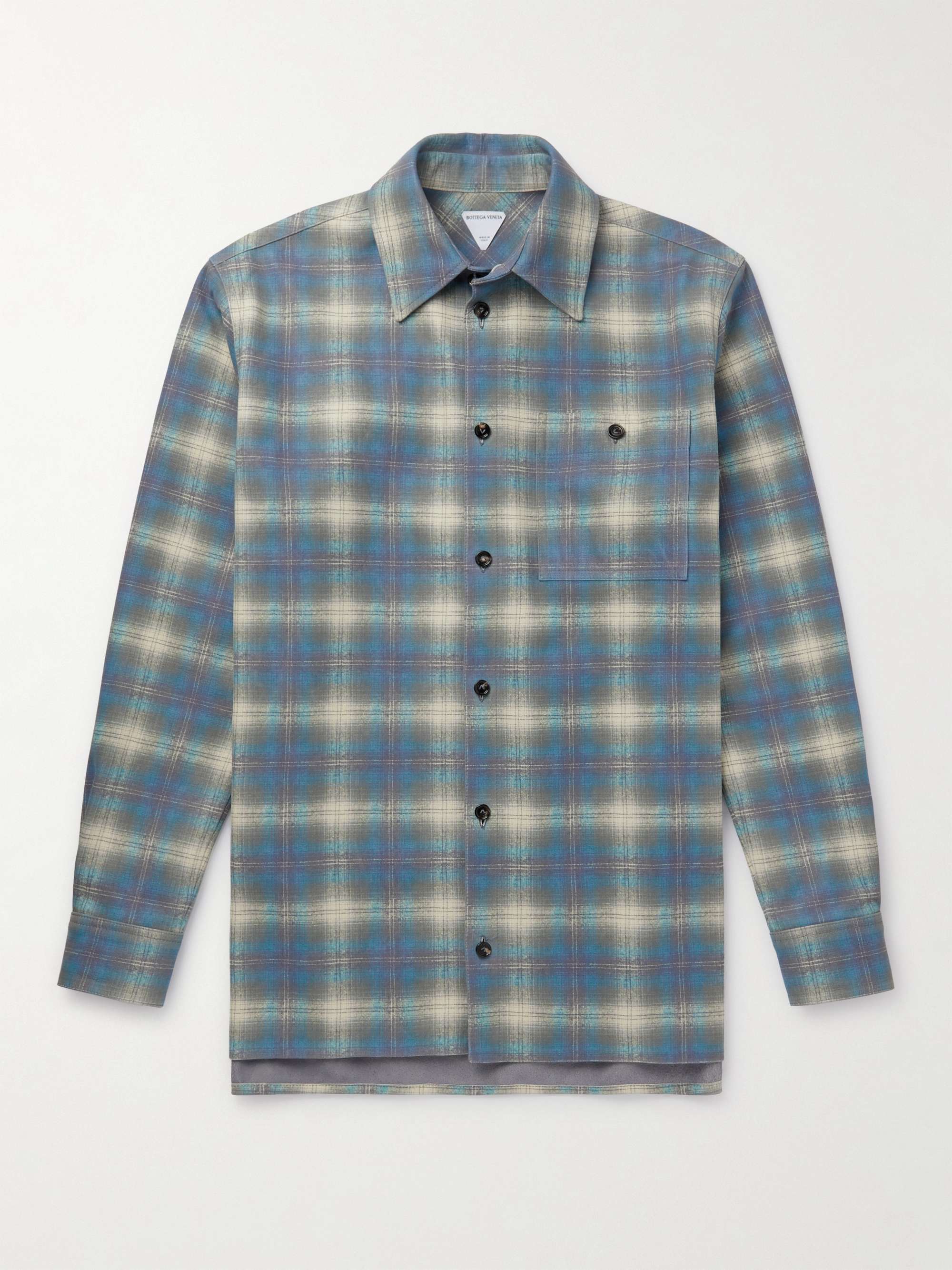 BOTTEGA VENETA Checked Leather Shirt for Men | MR PORTER