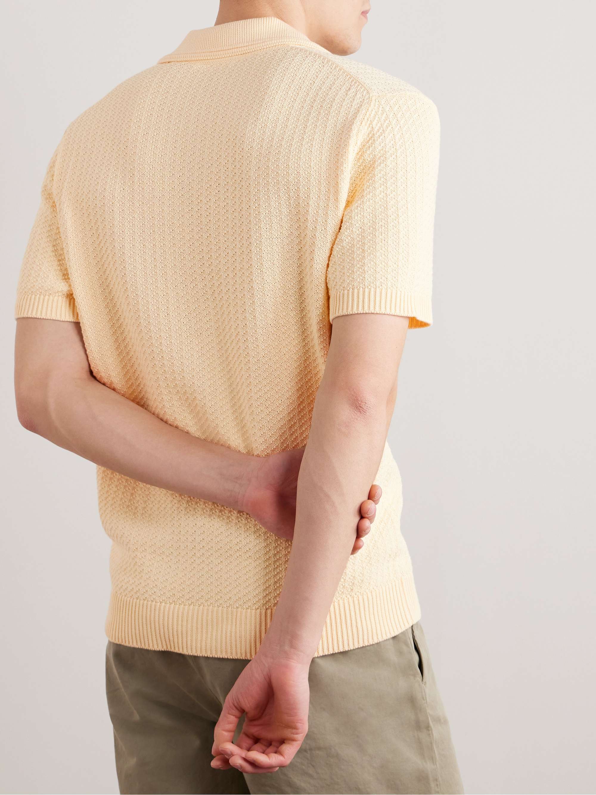 MR P. Jacquard-Knit Cotton Polo Shirt