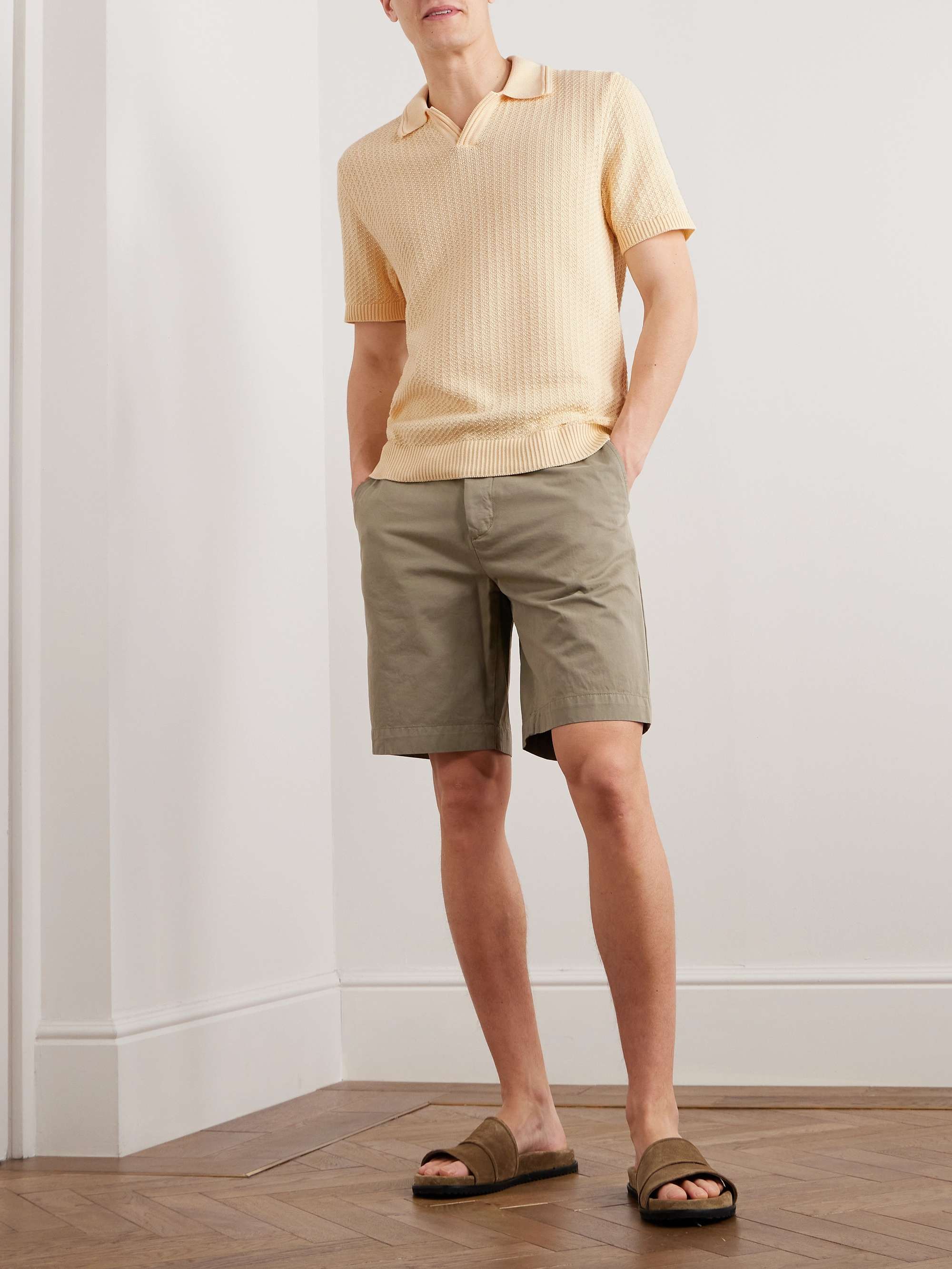 MR P. Jacquard-Knit Cotton Polo Shirt