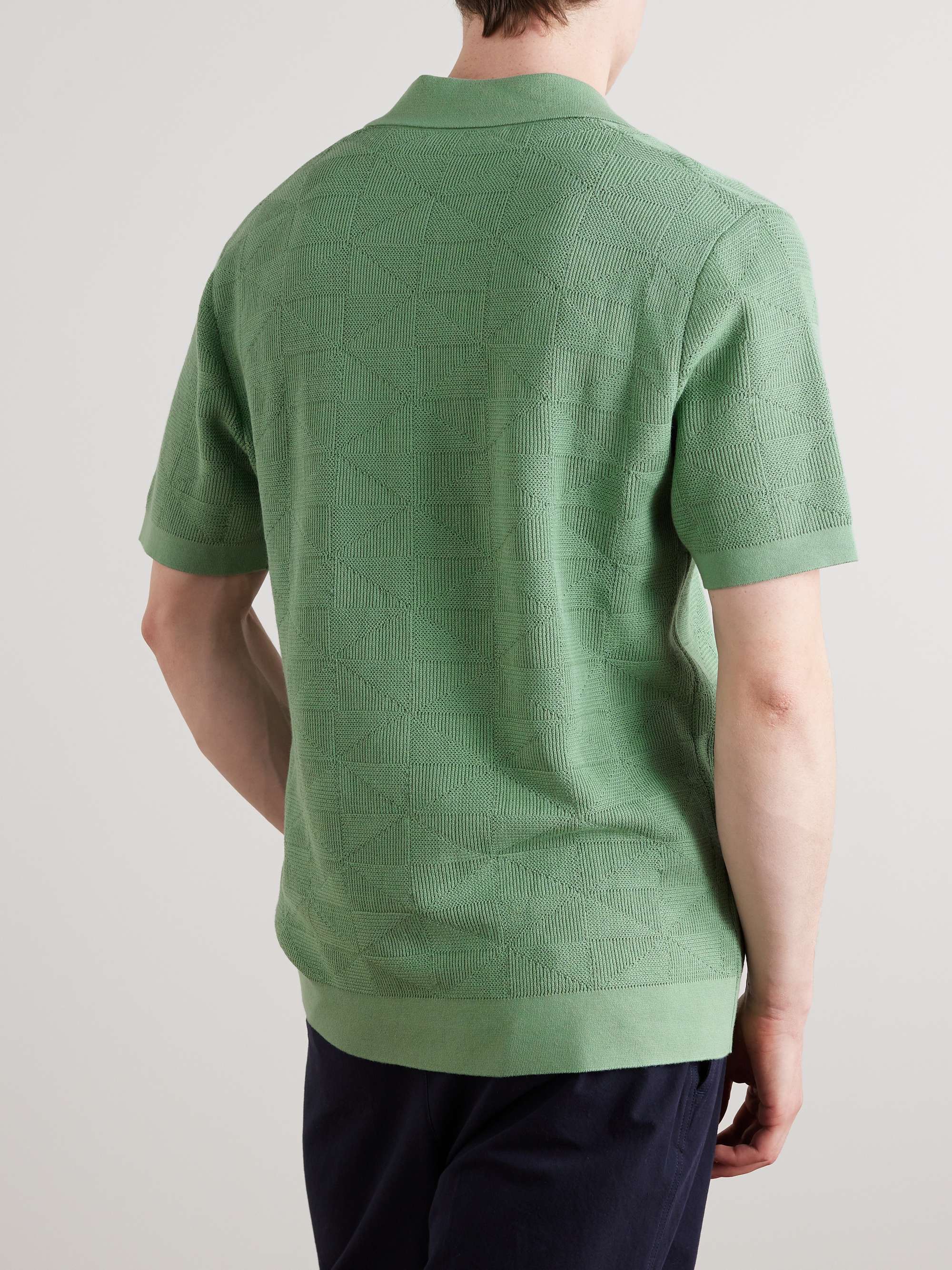 MR P. Jacquard-Knit Cotton Polo Shirt