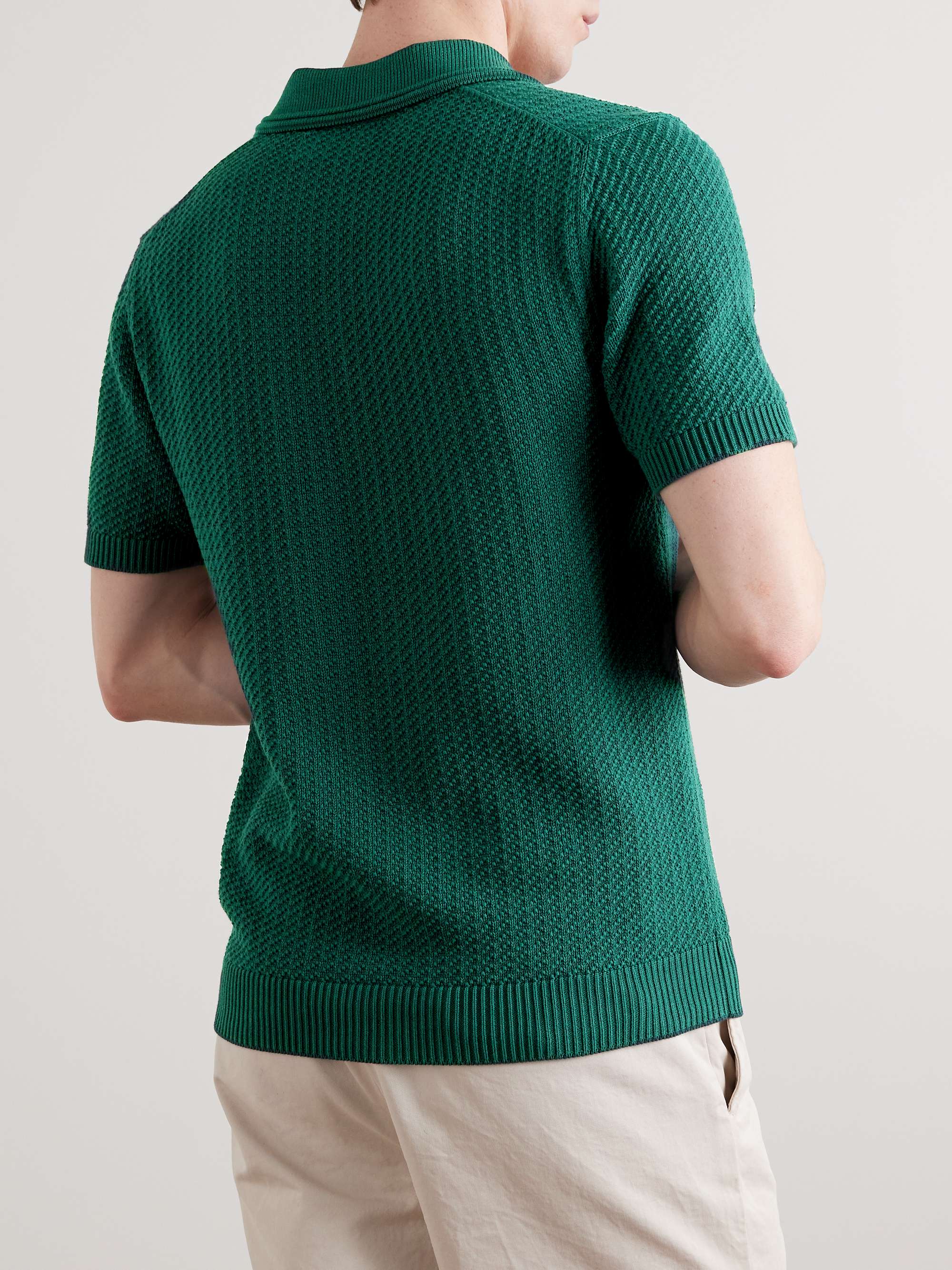 MR P. Jacquard-Knit Cotton Polo Shirt