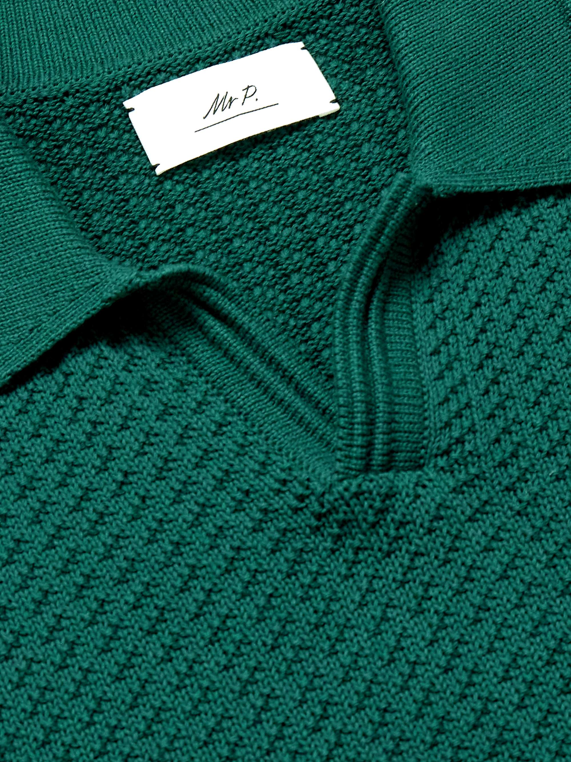 MR P. Jacquard-Knit Cotton Polo Shirt