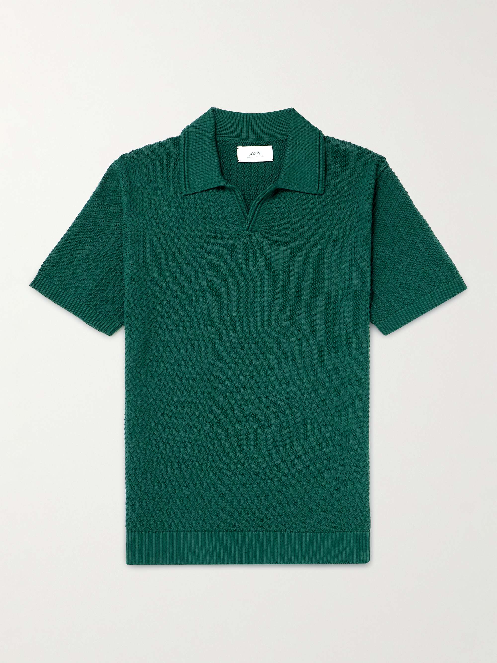 MR P. Jacquard-Knit Cotton Polo Shirt