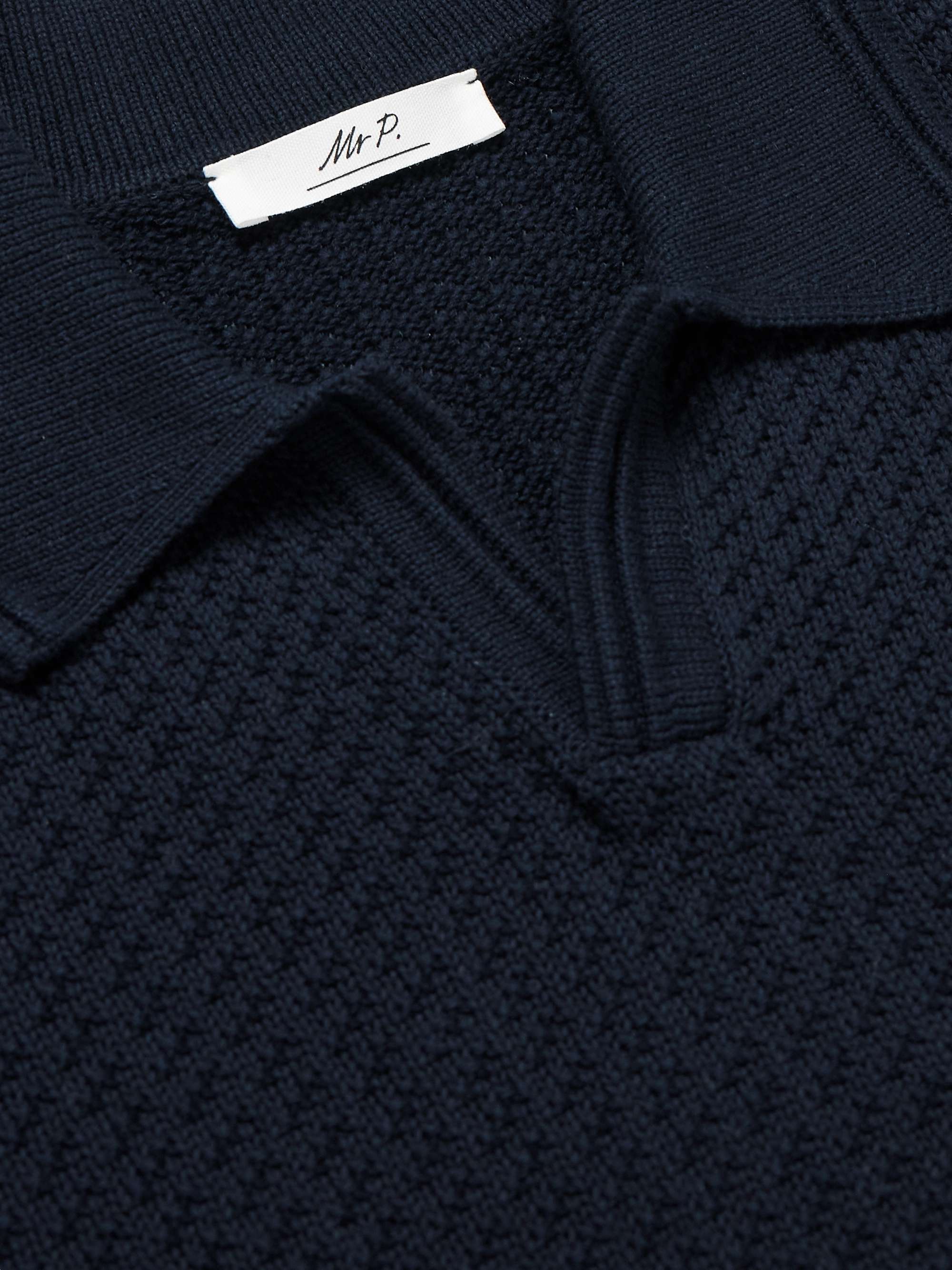 MR P. Jacquard-Knit Cotton Polo Shirt