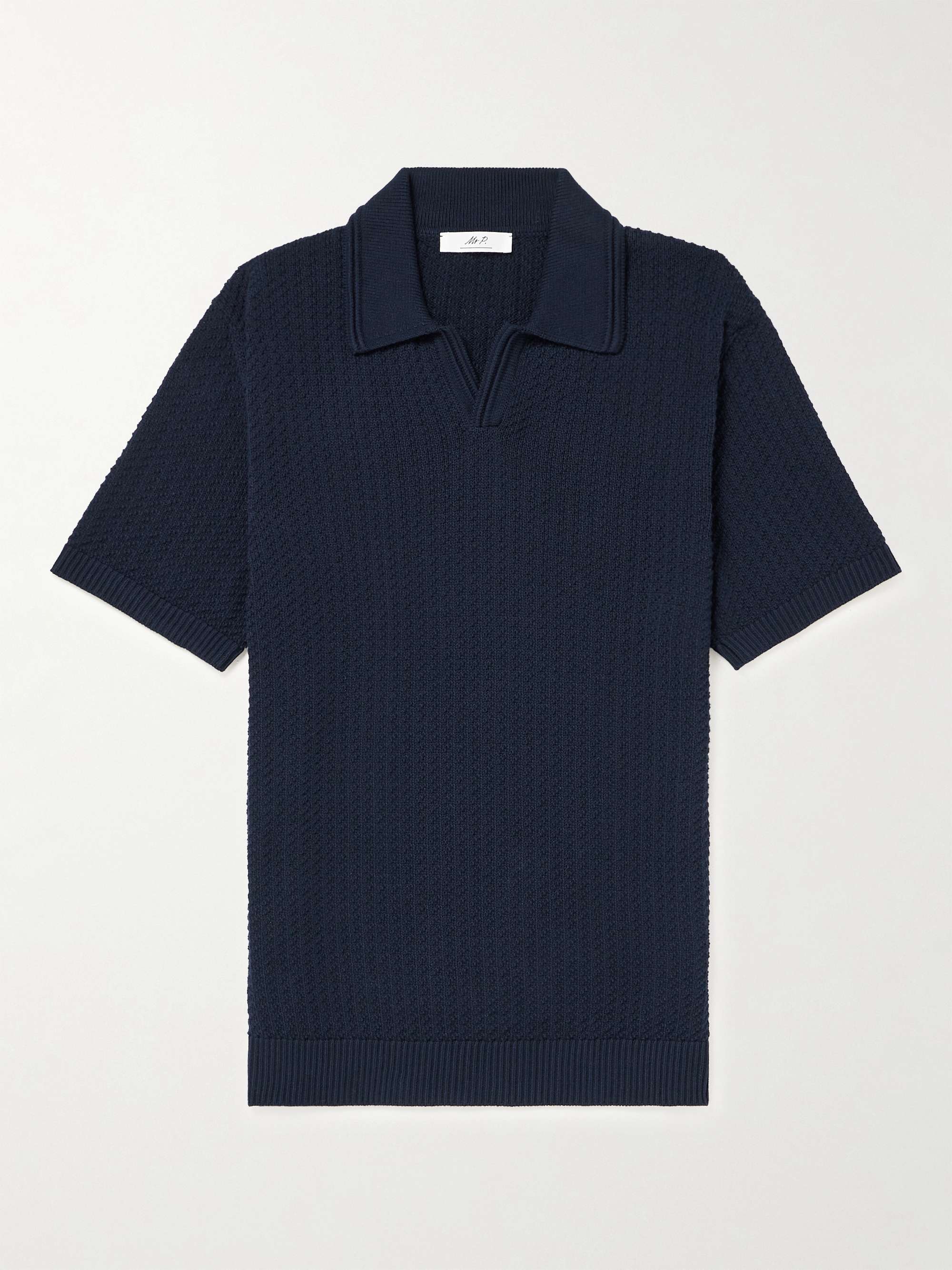 MR P. Jacquard-Knit Cotton Polo Shirt