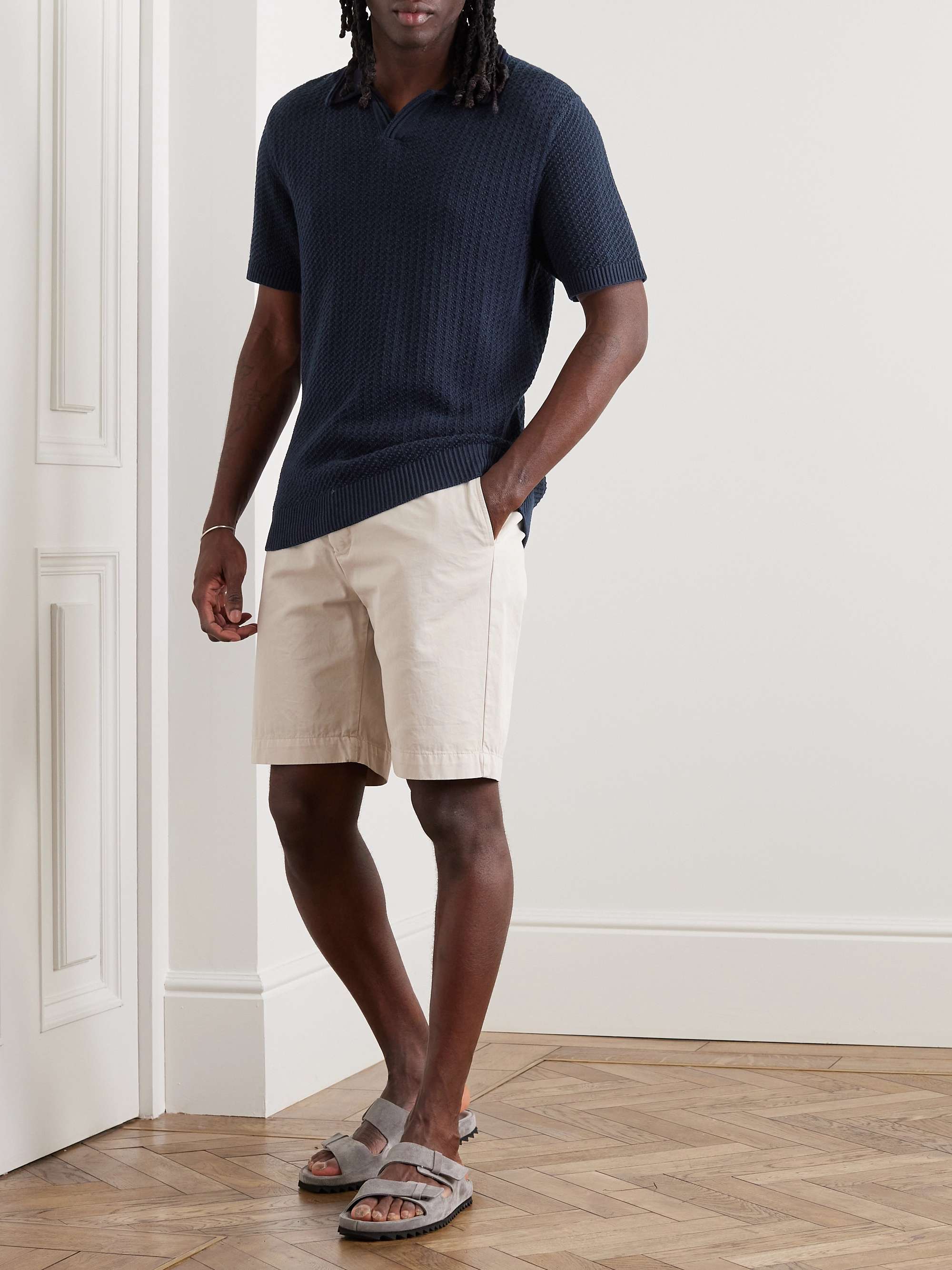 MR P. Jacquard-Knit Cotton Polo Shirt