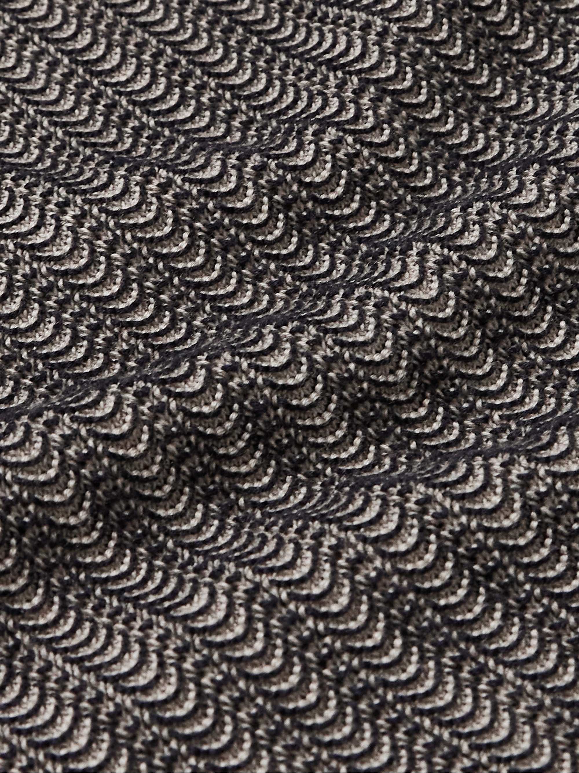 MR P. Crochet-Knit Cotton and Silk-Blend Polo Shirt