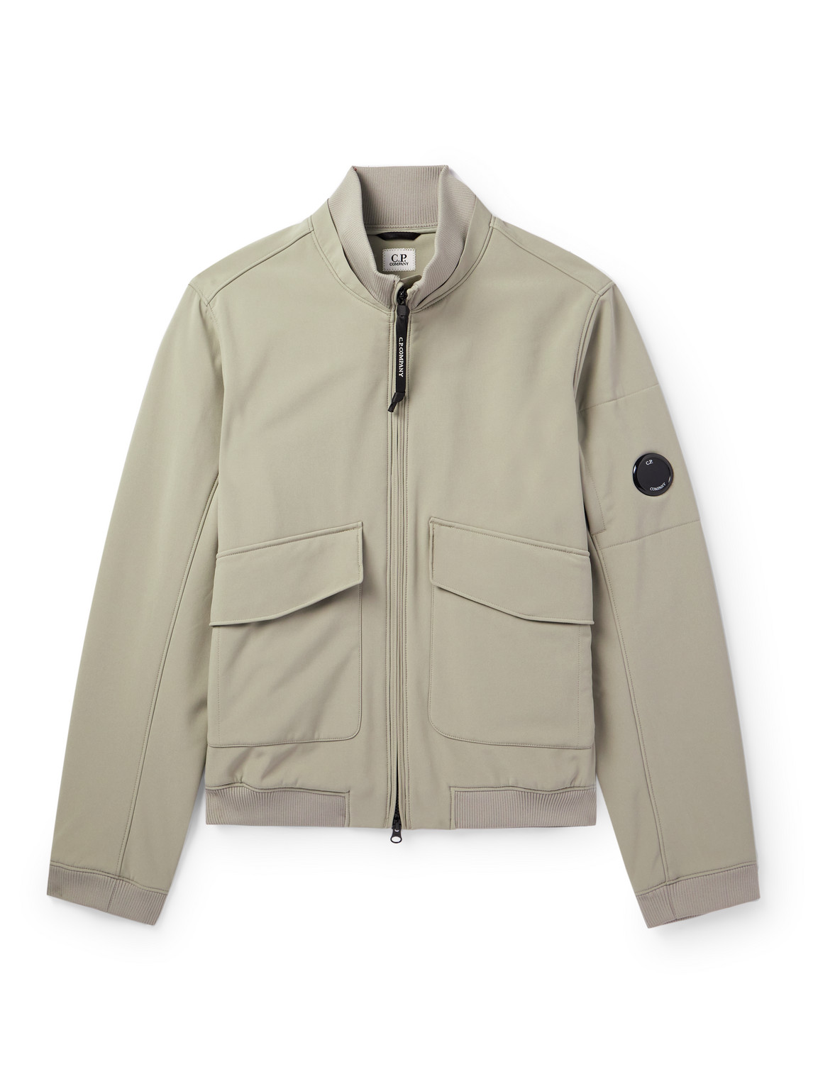 C.P. Company - Logo-Appliqued Shell-R Bomber Jacket - Men - Neutrals - IT 52