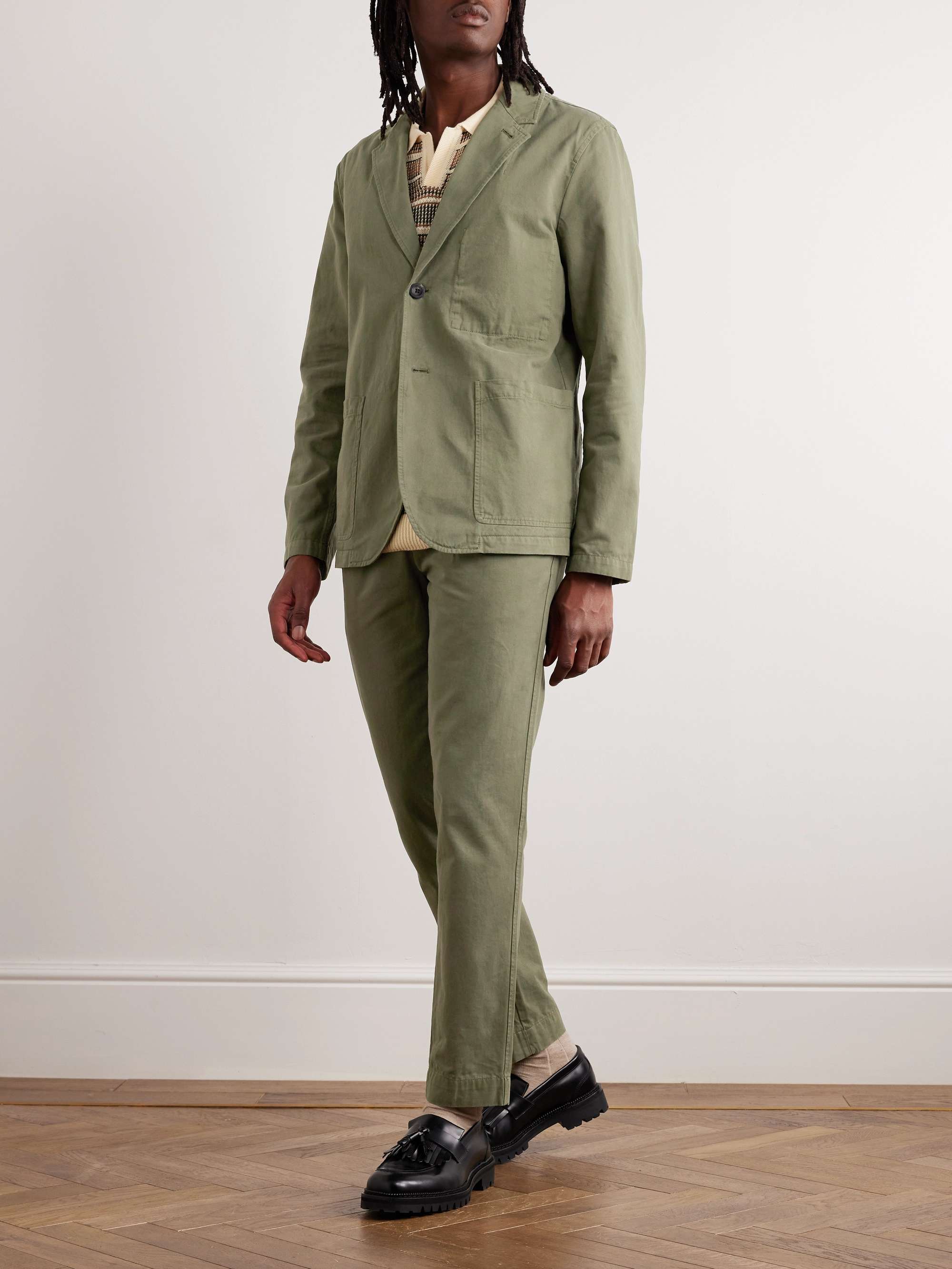 Garment Dyed Cotton Twill Blazer